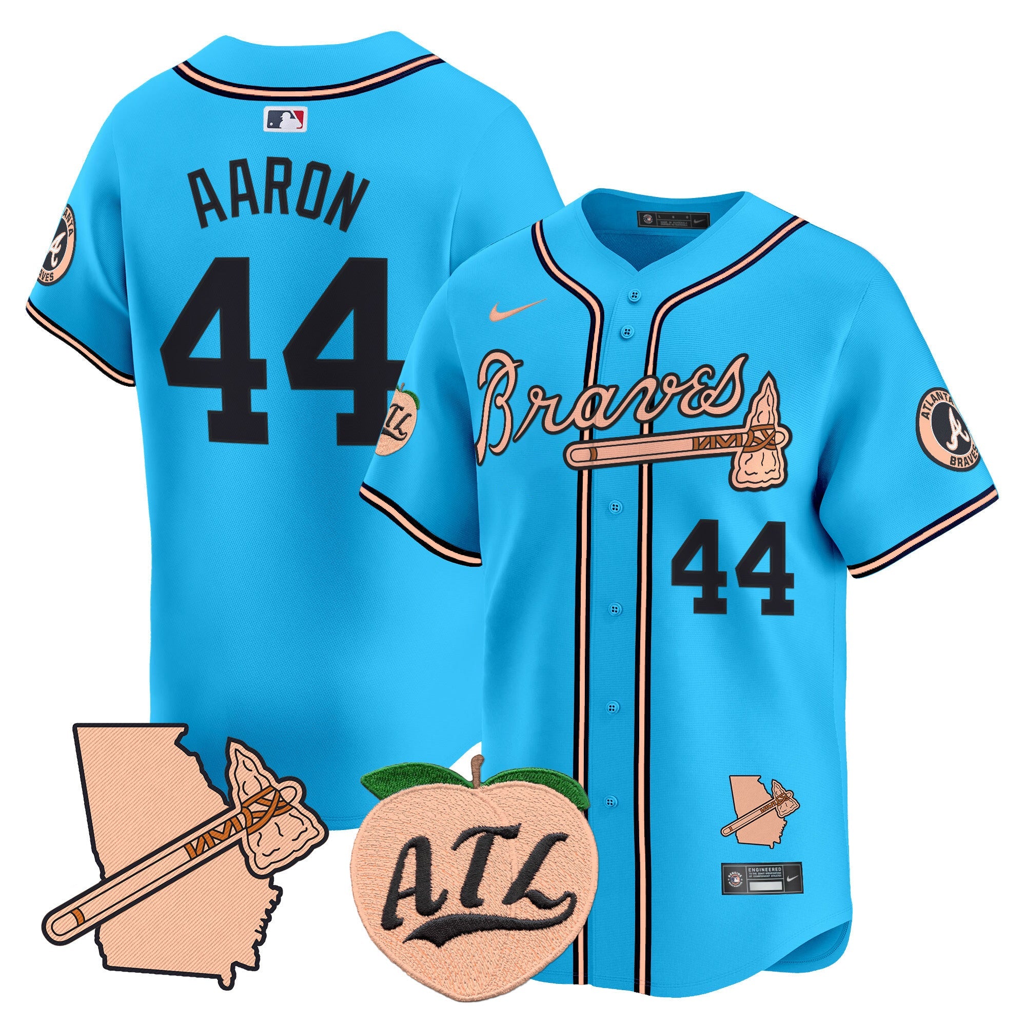 Men’s Atlanta Peach Vapor Premier Limited Jersey