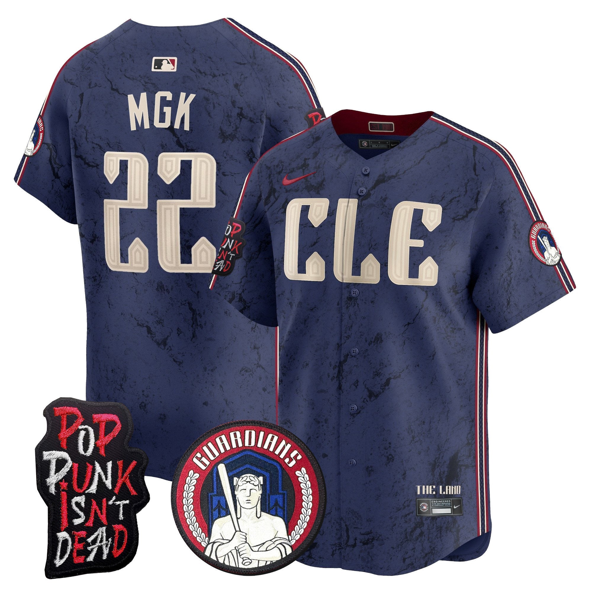 Men’s Cleveland MGK Patch Vapor Premier Limited Jersey