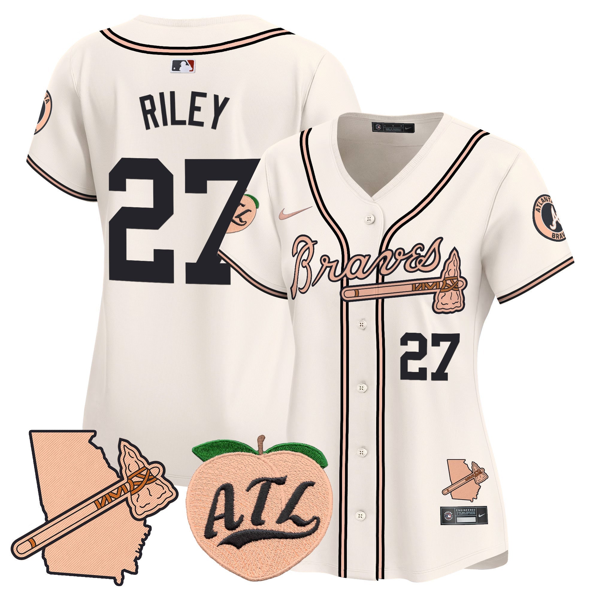 Women’s Atlanta Peach Vapor Premier Limited Jersey