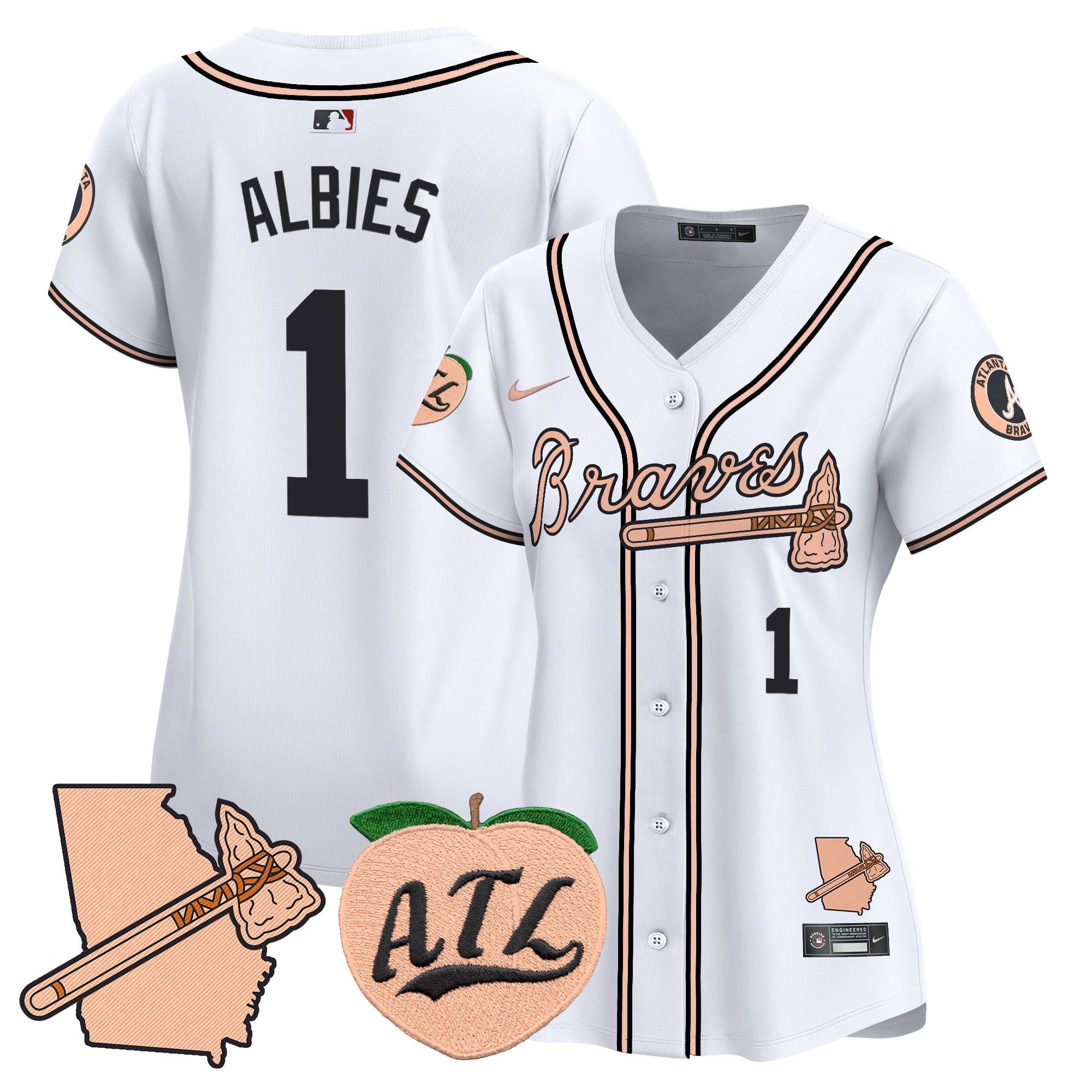 Women’s Atlanta Peach Vapor Premier Limited Jersey