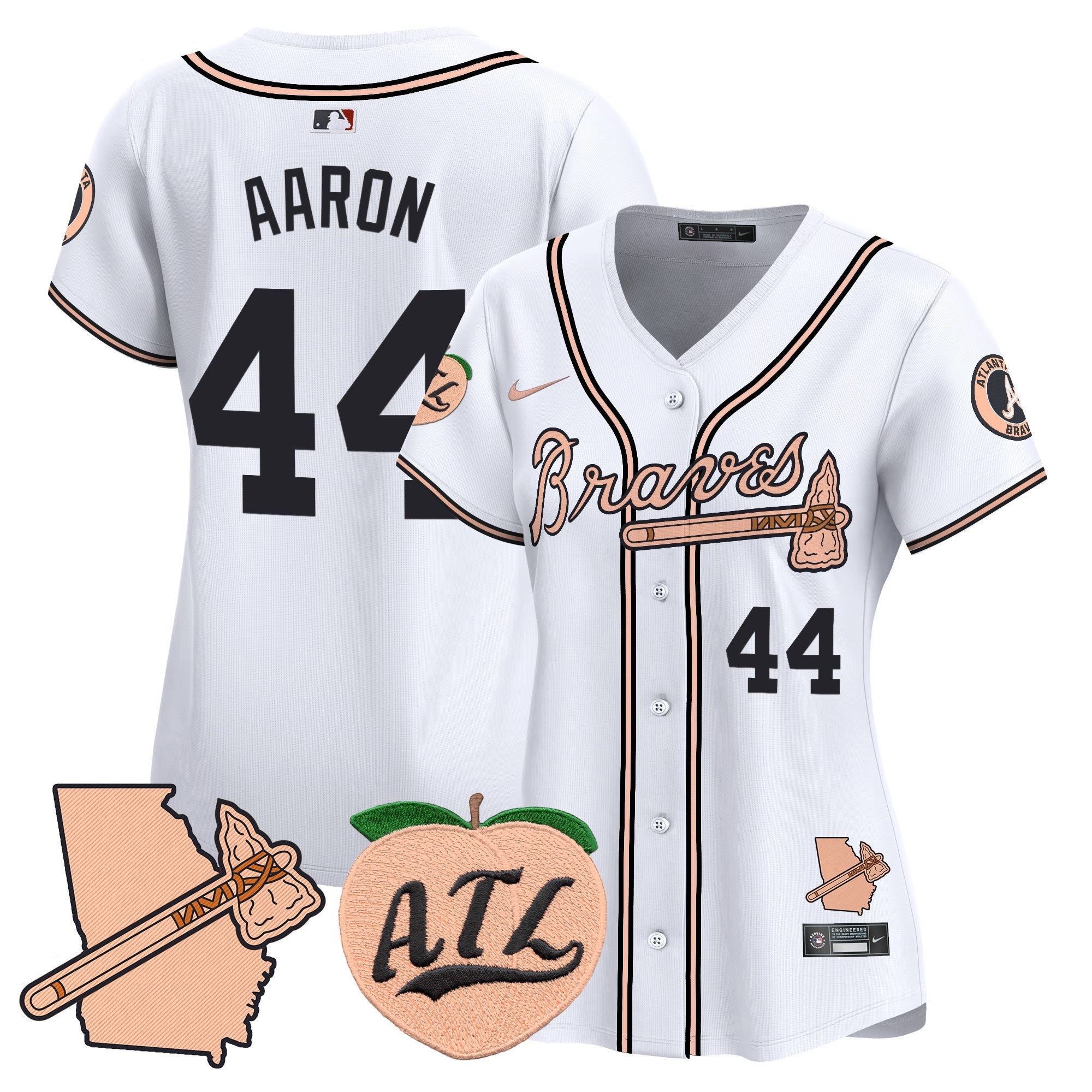 Women’s Atlanta Peach Vapor Premier Limited Jersey