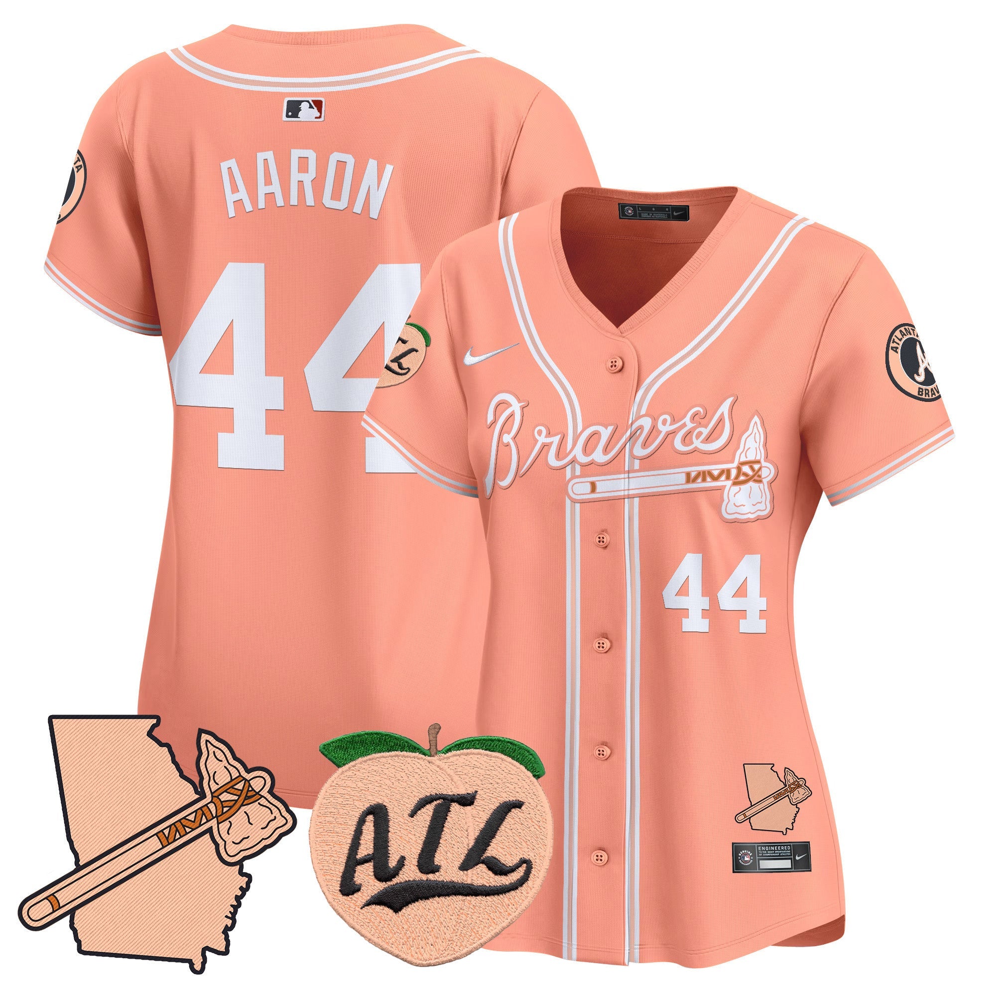 Women’s Atlanta Peach Vapor Premier Limited Jersey
