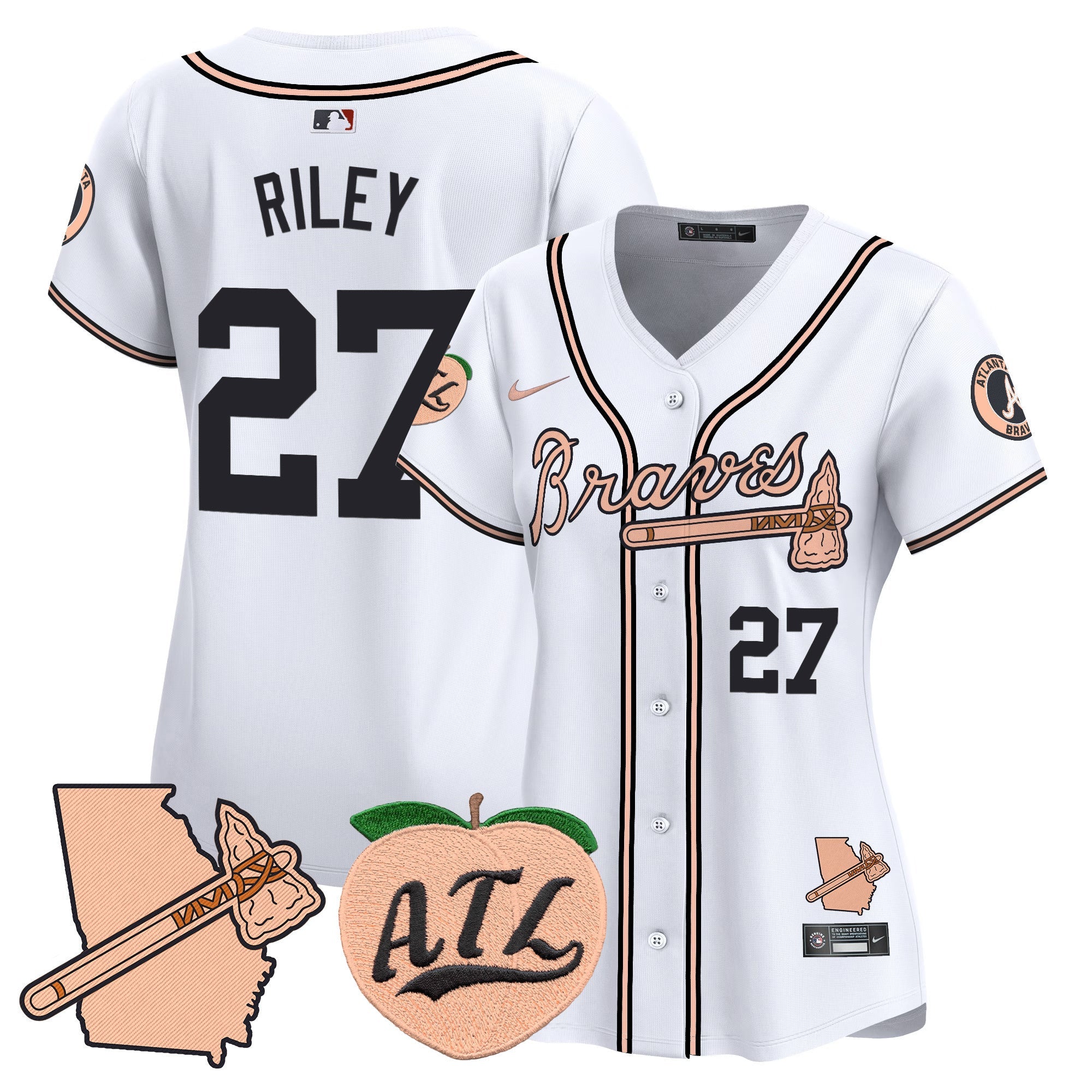 Women’s Atlanta Peach Vapor Premier Limited Jersey