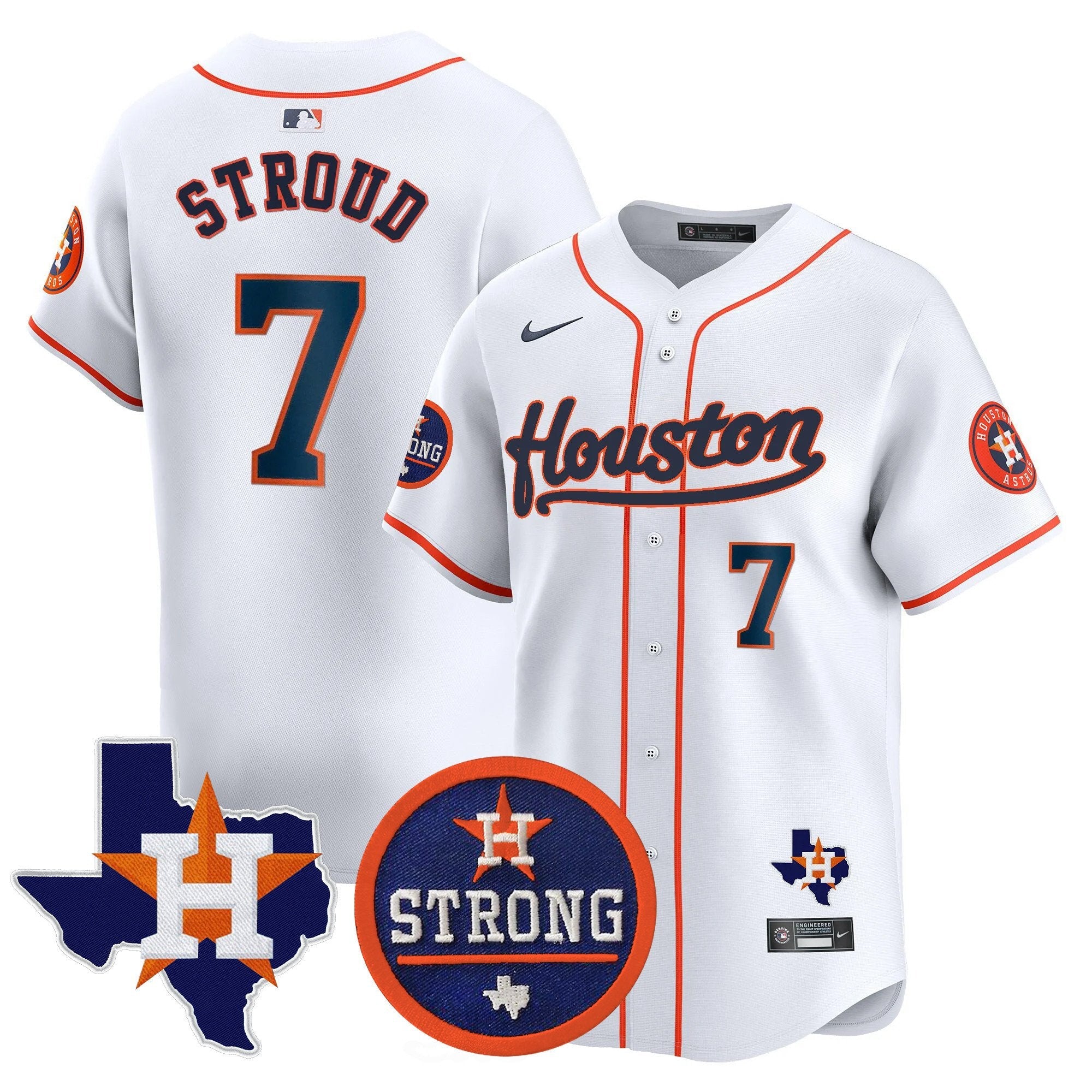 Men’s “Houston Strong” Patch Vapor Premier Limited Jersey