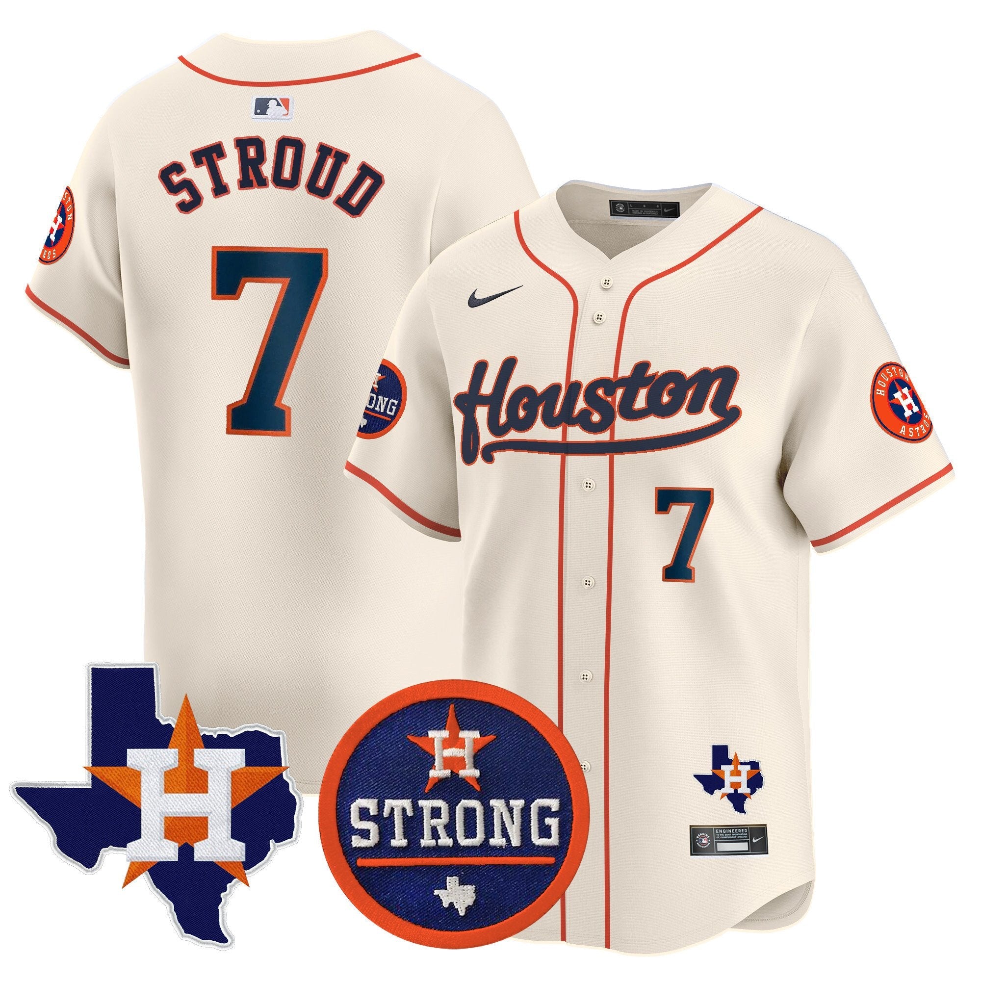 Men’s “Houston Strong” Patch Vapor Premier Limited Jersey