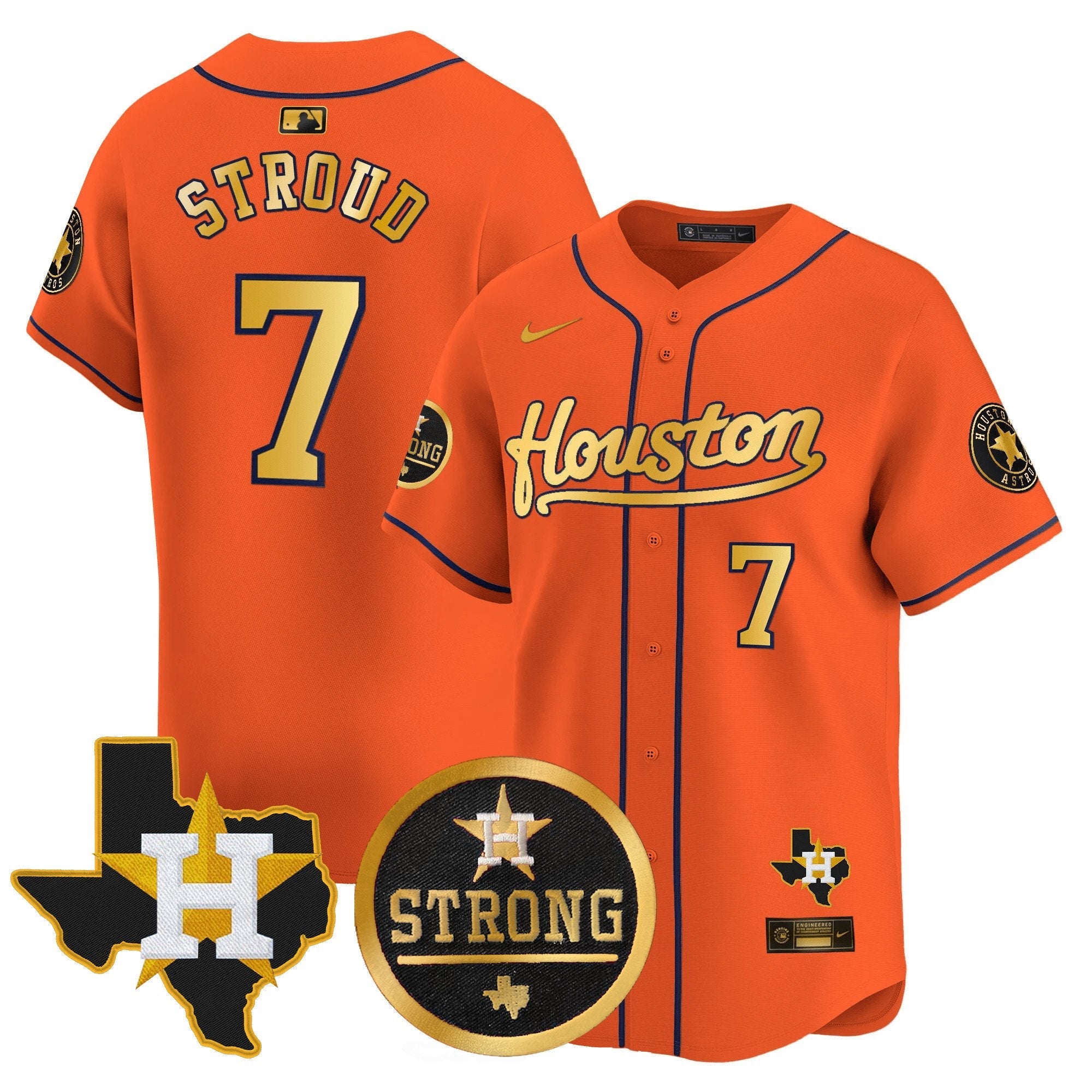 Men’s “Houston Strong” Patch Vapor Premier Limited Jersey