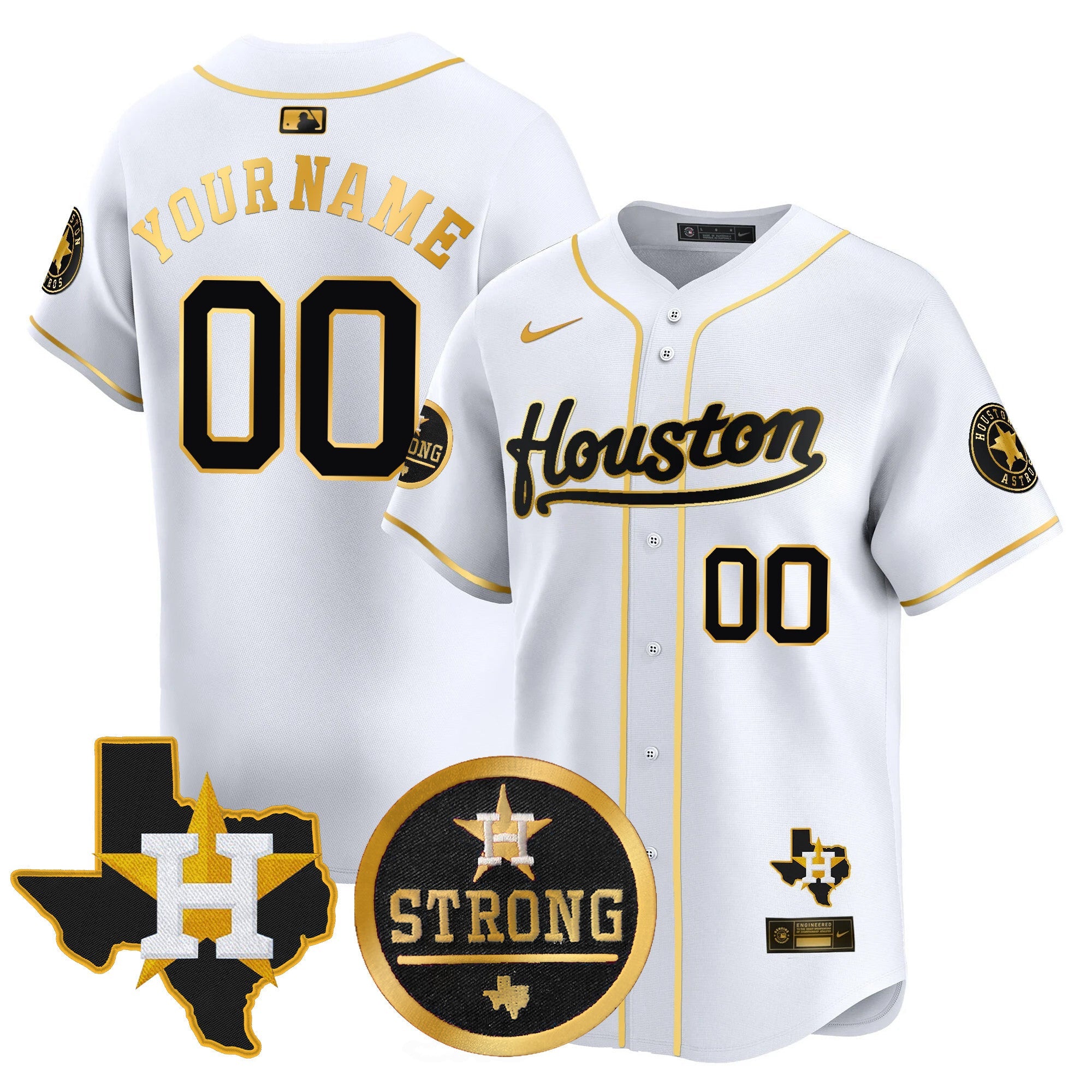 “Houston Strong” Patch Vapor Premier Limited Custom Jersey