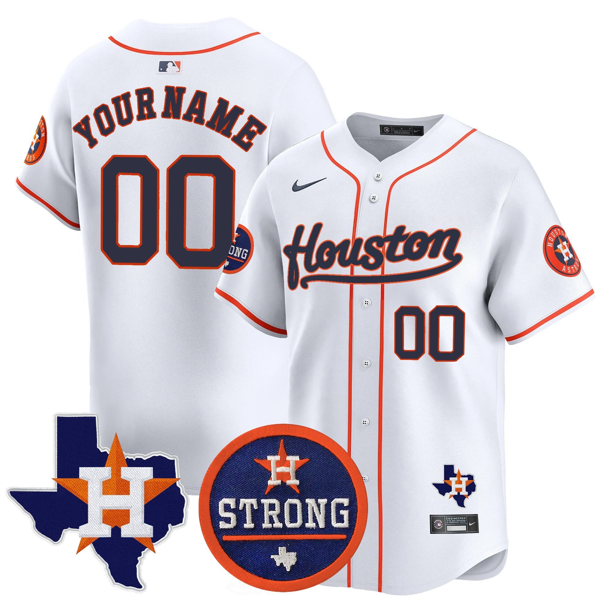 “Houston Strong” Patch Vapor Premier Limited Custom Jersey
