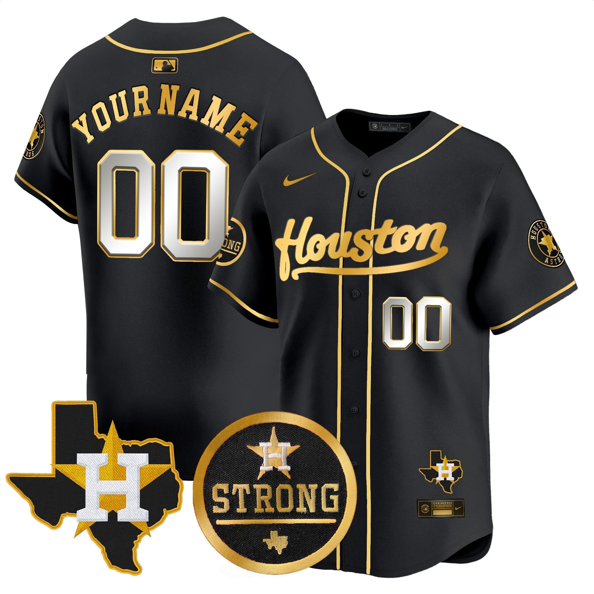 “Houston Strong” Patch Vapor Premier Limited Custom Jersey