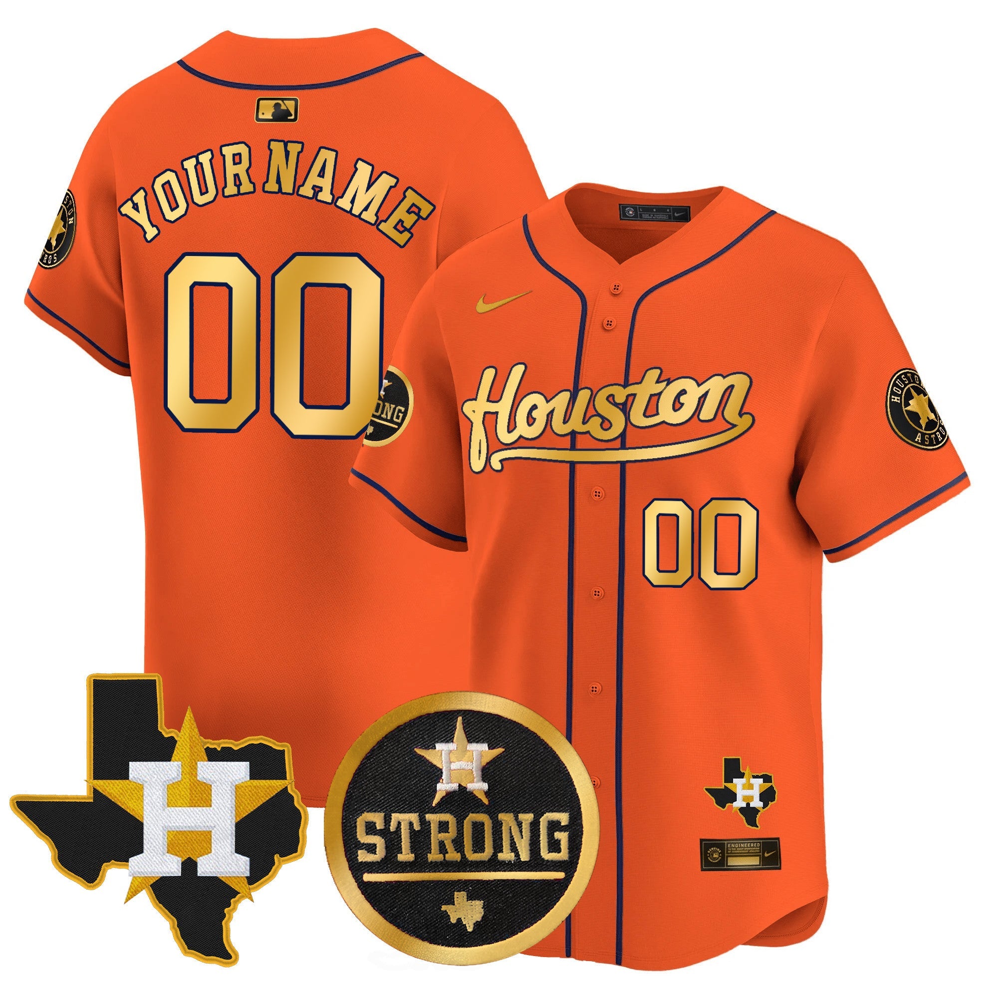 “Houston Strong” Patch Vapor Premier Limited Custom Jersey
