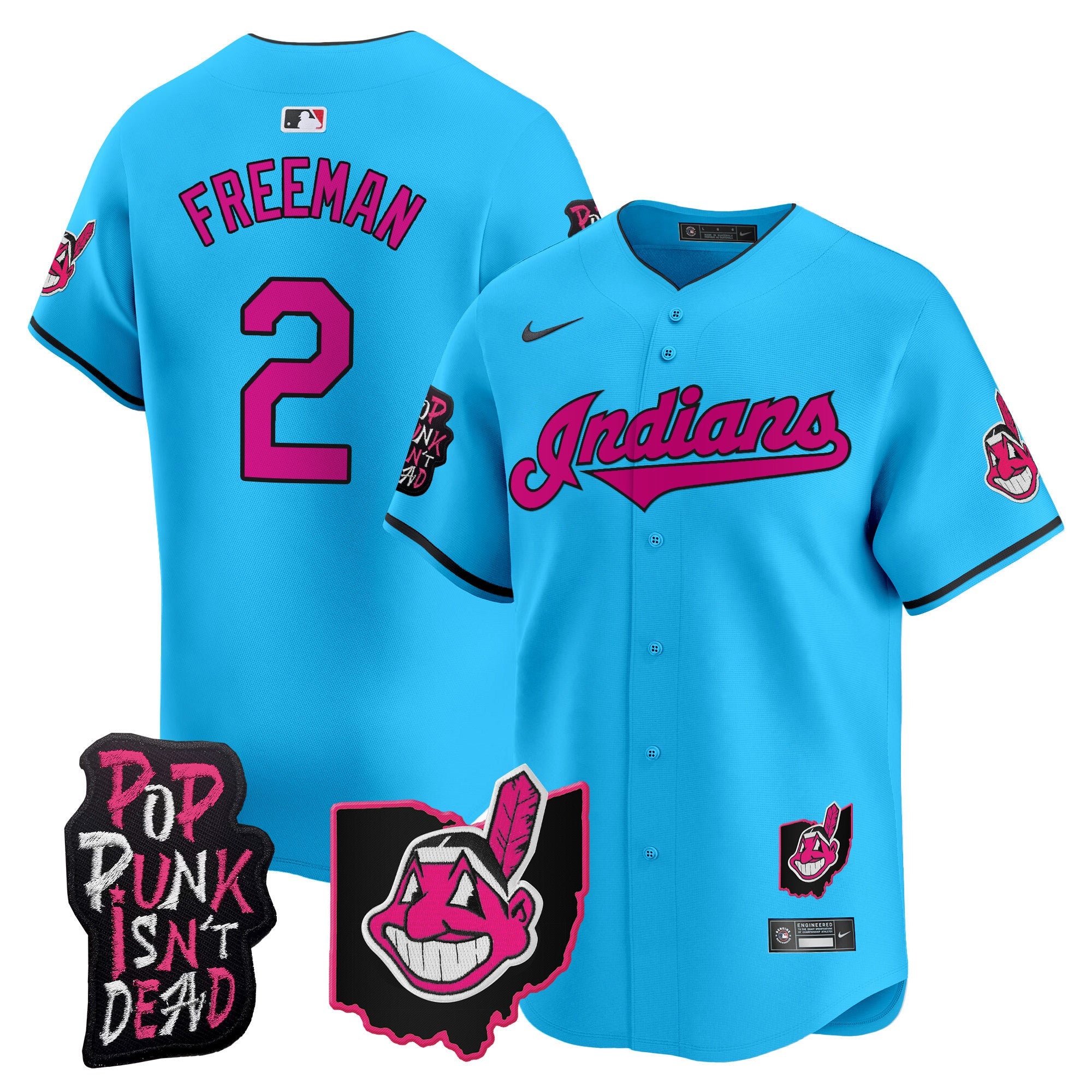 Men’s Cleveland Indians MGK Patch Vapor Premier Limited Jersey