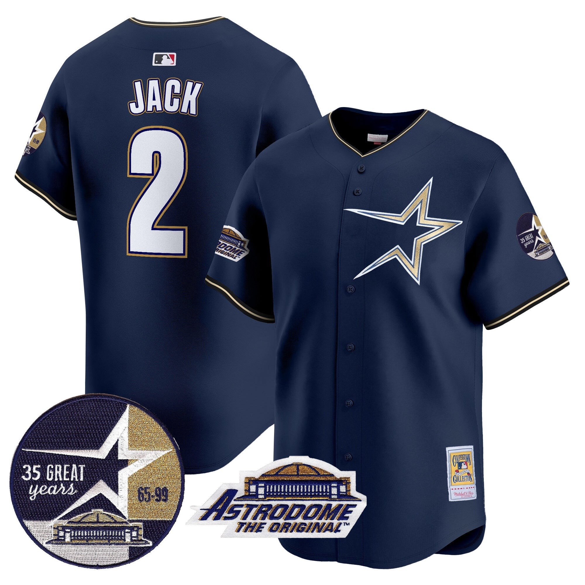 Men’s 1999 Throwback 35th & Astrodome Patch Vapor Premier Limited Jersey