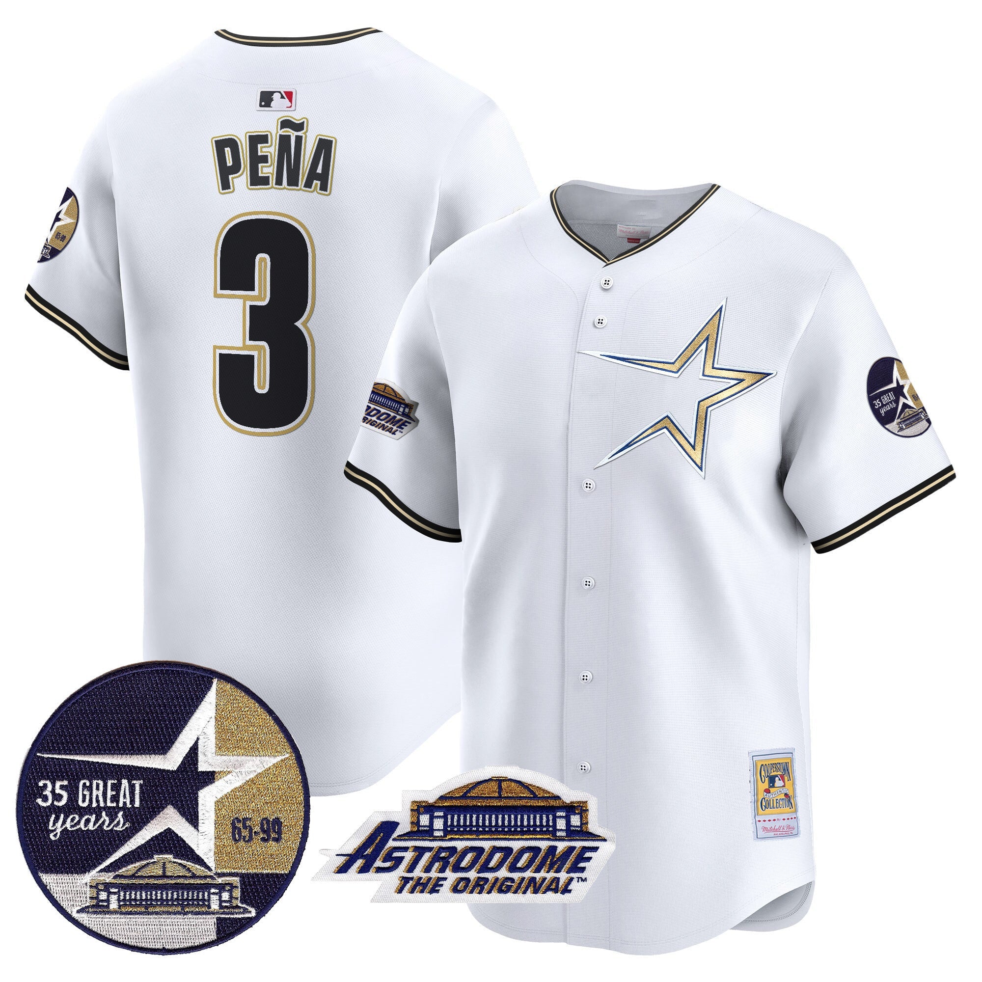 Men’s 1999 Throwback 35th & Astrodome Patch Vapor Premier Limited Jersey