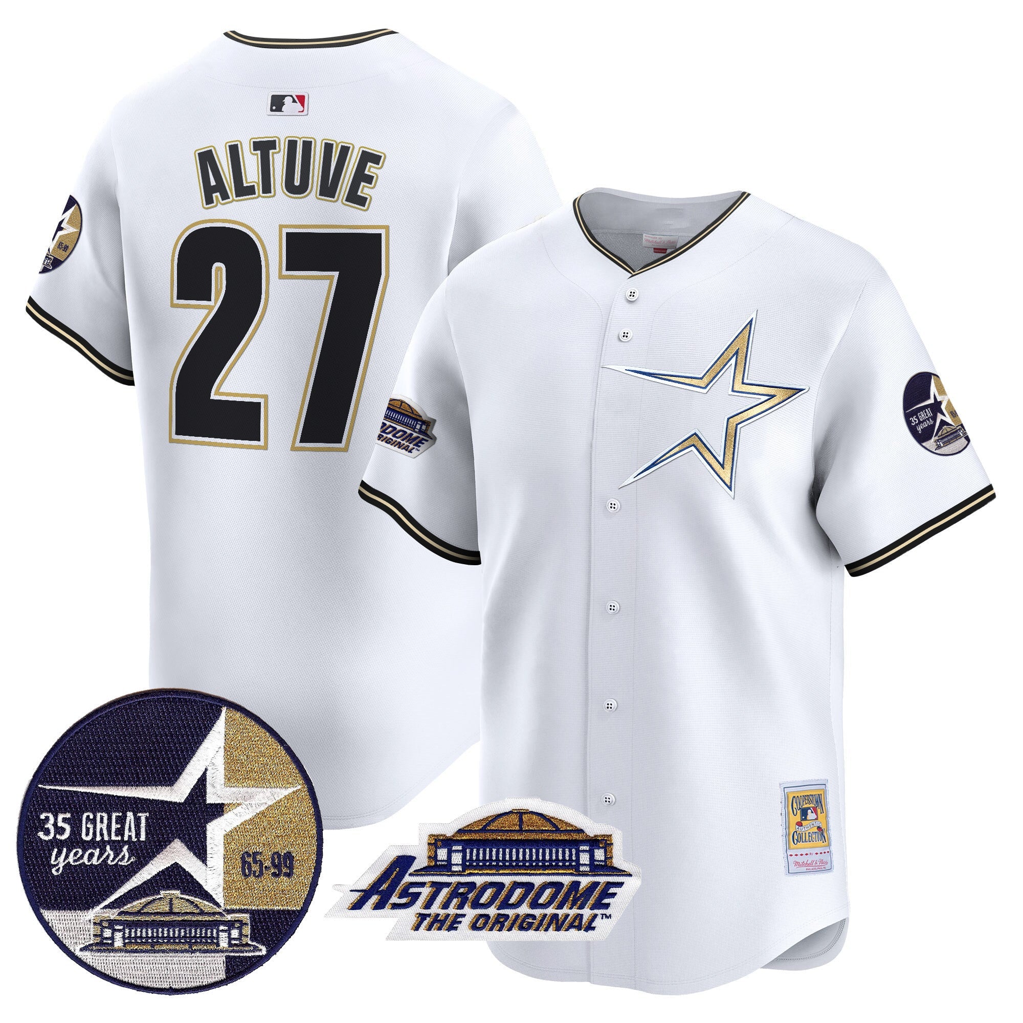Men’s 1999 Throwback 35th & Astrodome Patch Vapor Premier Limited Jersey
