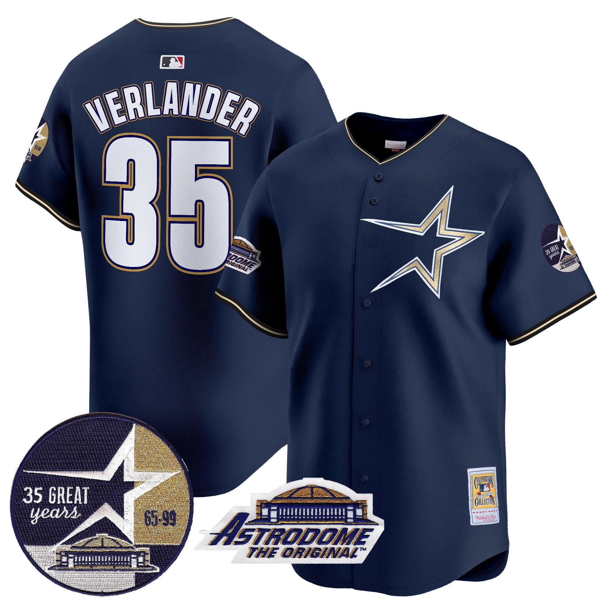 Men’s 1999 Throwback 35th & Astrodome Patch Vapor Premier Limited Jersey