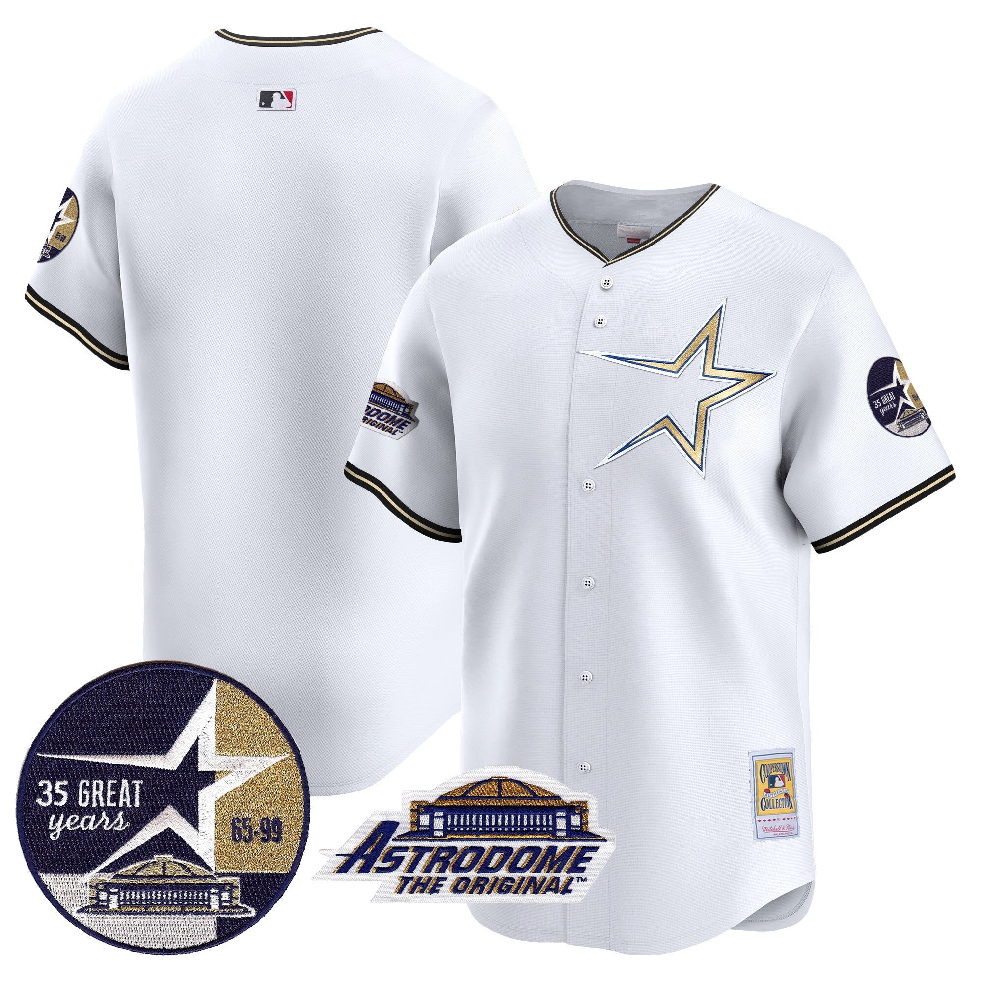 Men’s 1999 Throwback 35th & Astrodome Patch Vapor Premier Limited Jersey