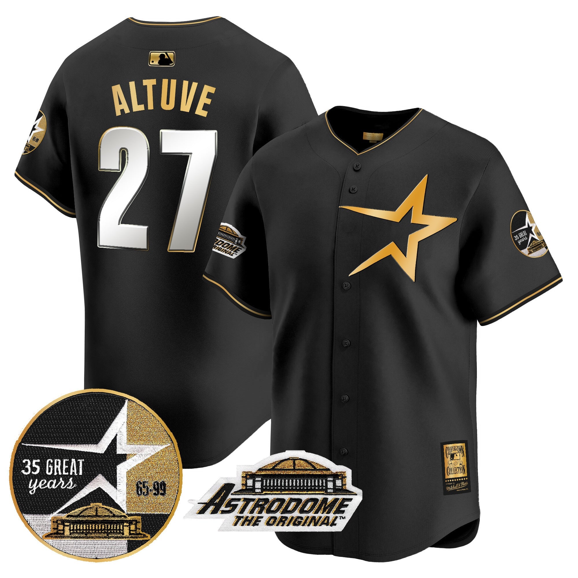 Men’s 1999 Throwback 35th & Astrodome Patch Vapor Premier Limited Jersey