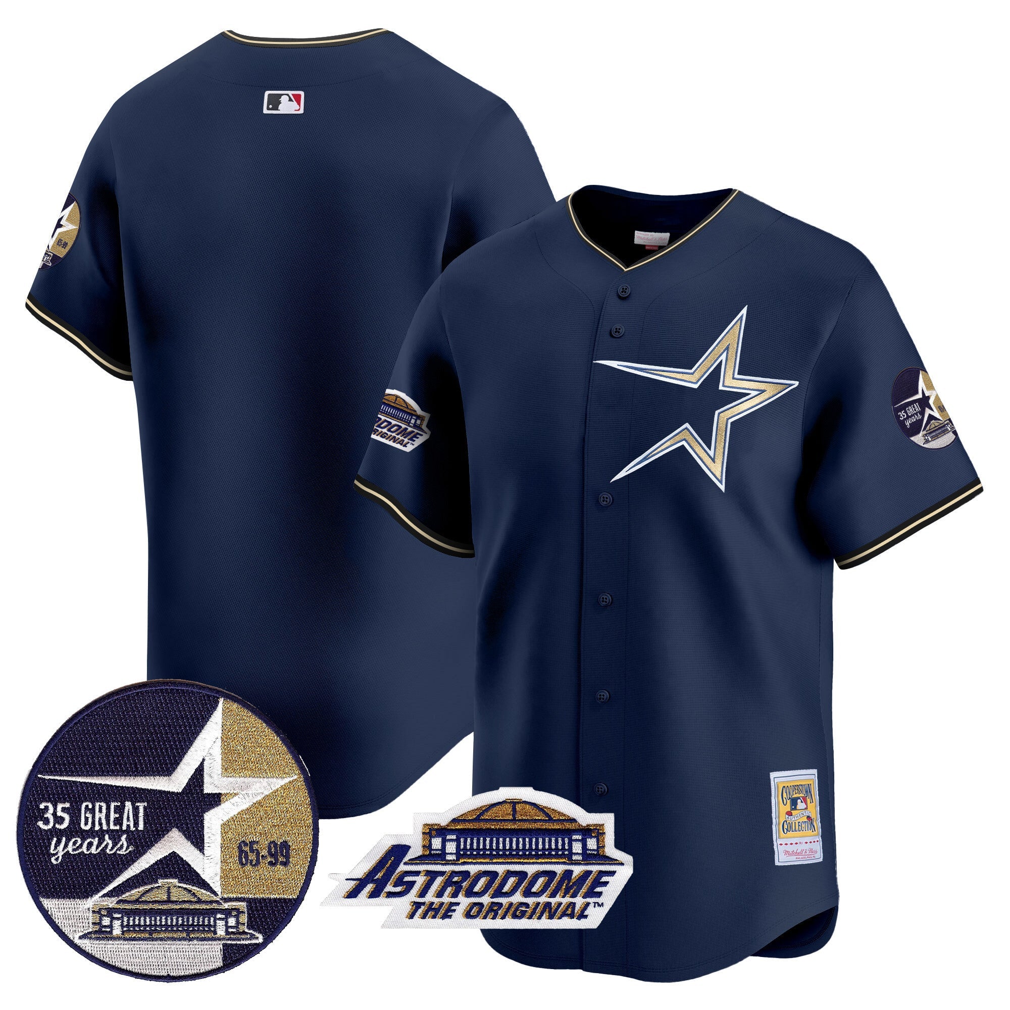 Men’s 1999 Throwback 35th & Astrodome Patch Vapor Premier Limited Jersey