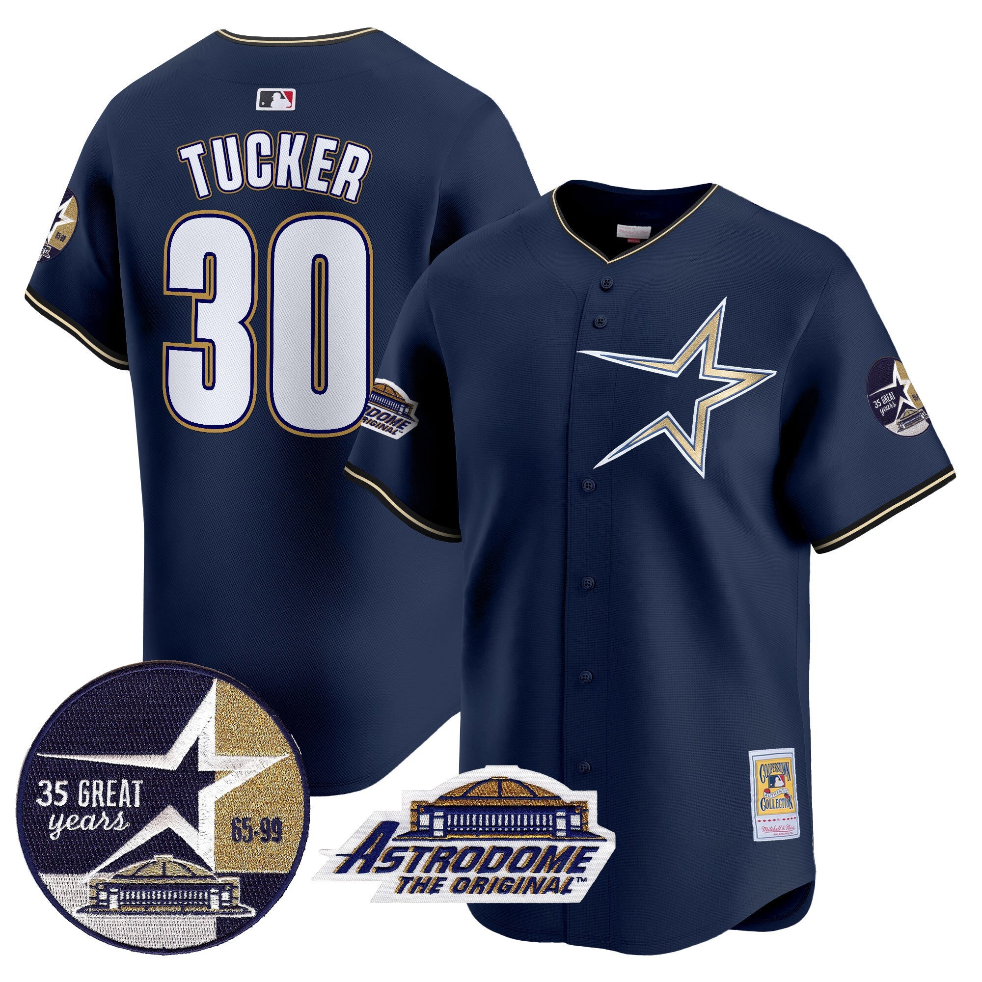 Men’s 1999 Throwback 35th & Astrodome Patch Vapor Premier Limited Jersey