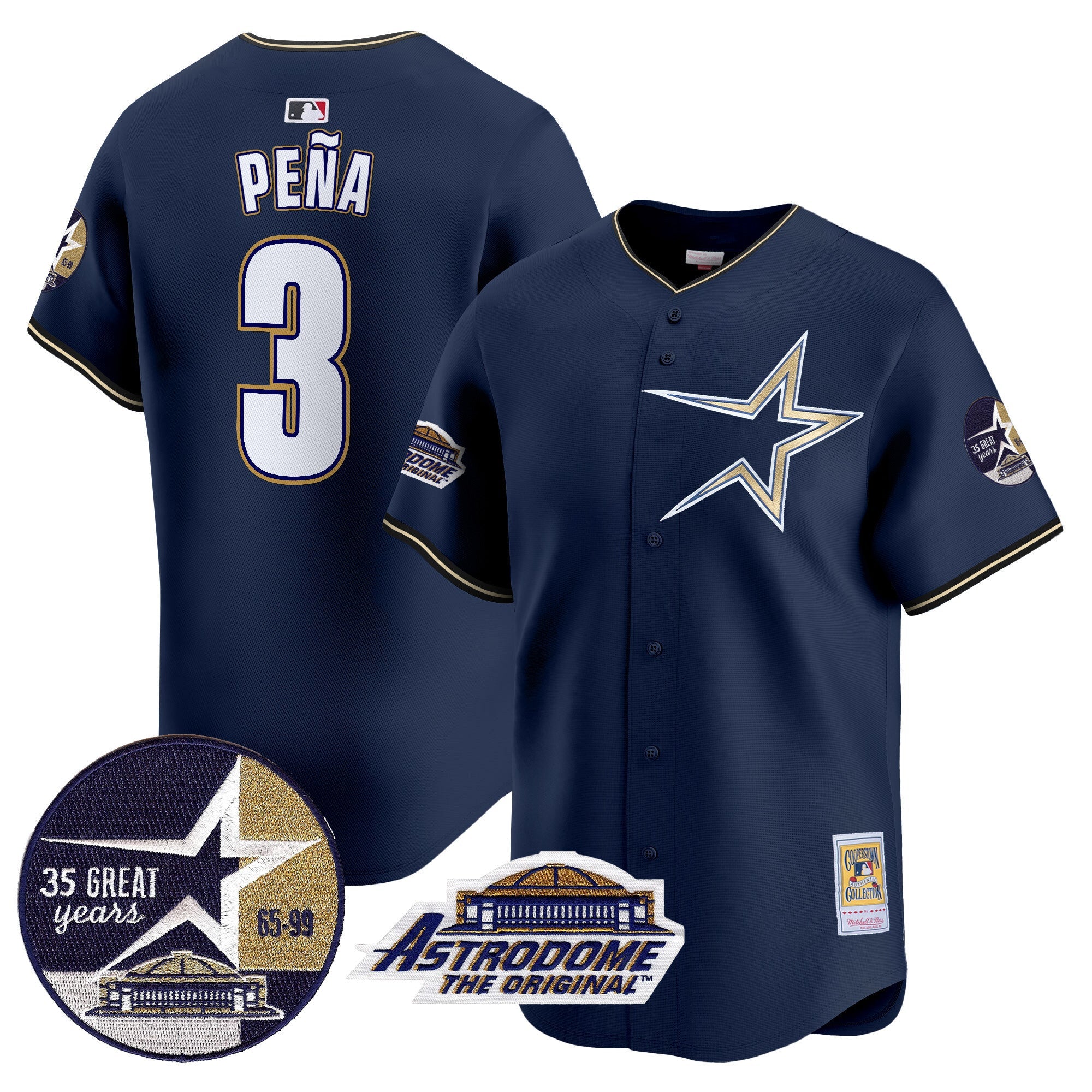 Men’s 1999 Throwback 35th & Astrodome Patch Vapor Premier Limited Jersey
