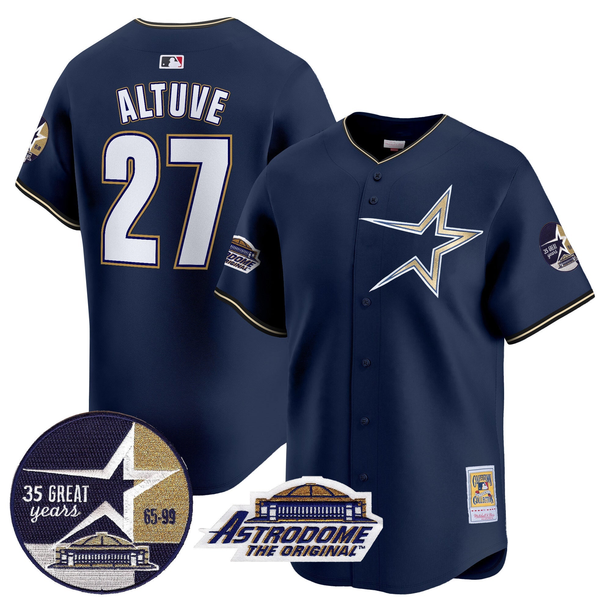 Men’s 1999 Throwback 35th & Astrodome Patch Vapor Premier Limited Jersey