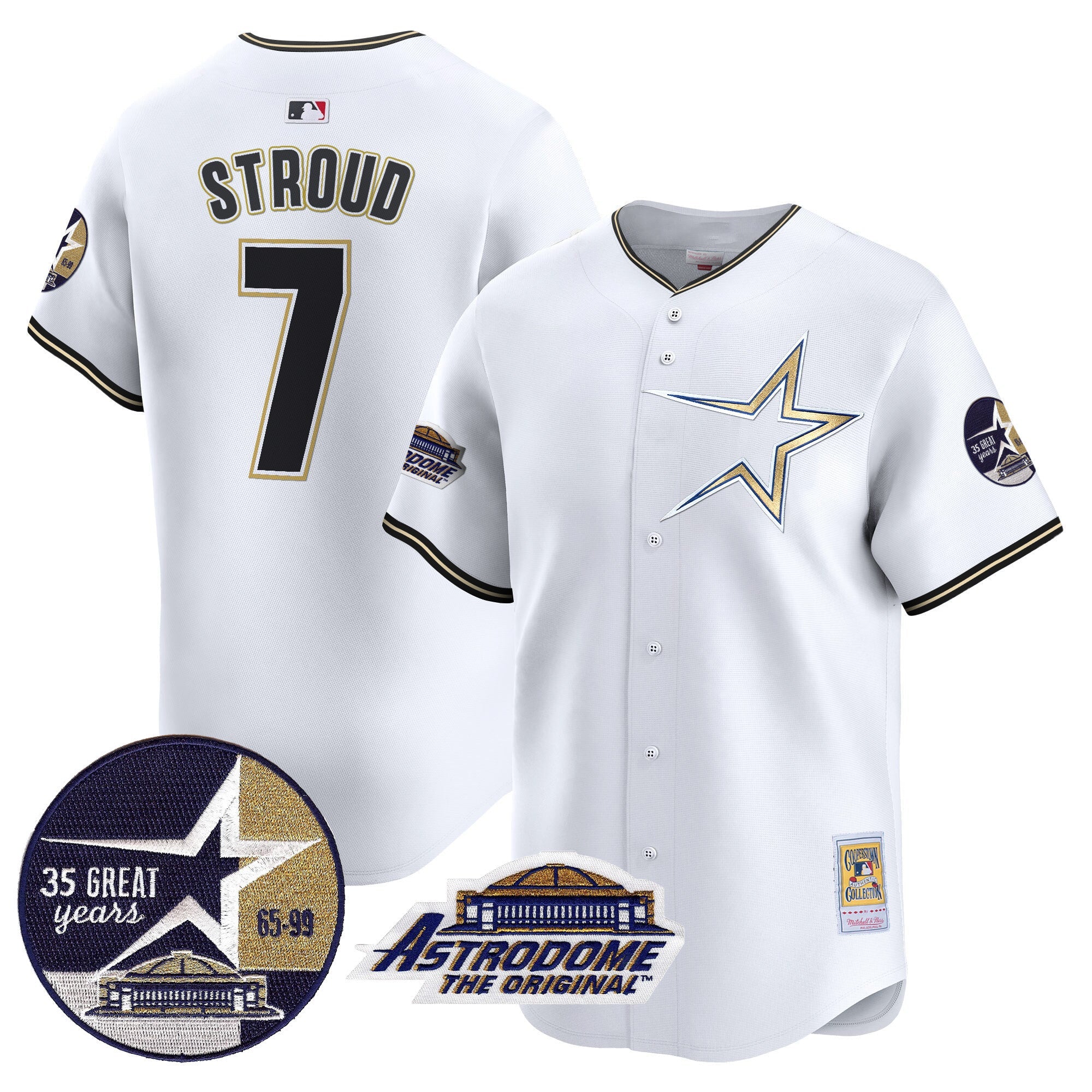 Men’s 1999 Throwback 35th & Astrodome Patch Vapor Premier Limited Jersey