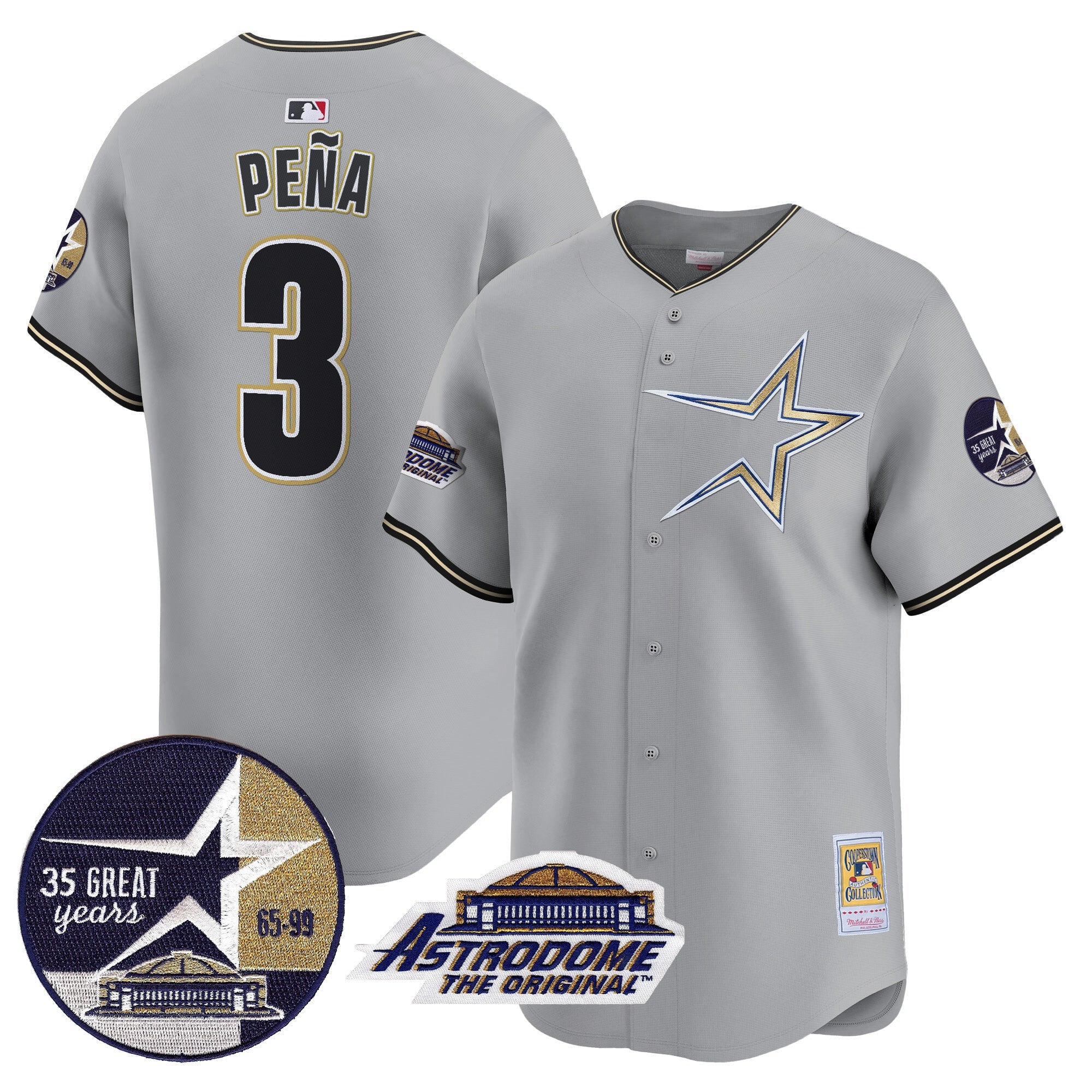 Men’s 1999 Throwback 35th & Astrodome Patch Vapor Premier Limited Jersey