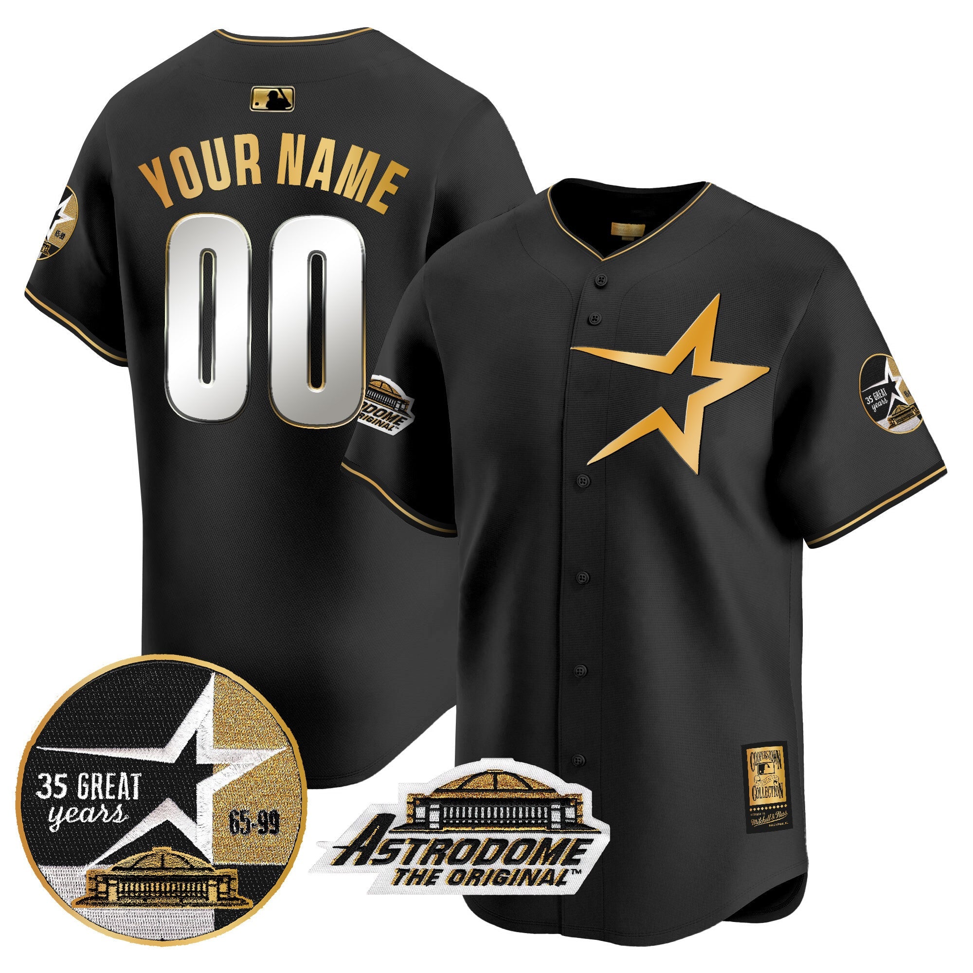 1999 Throwback 35th & Astrodome Patch Vapor Premier Limited Custom Jersey