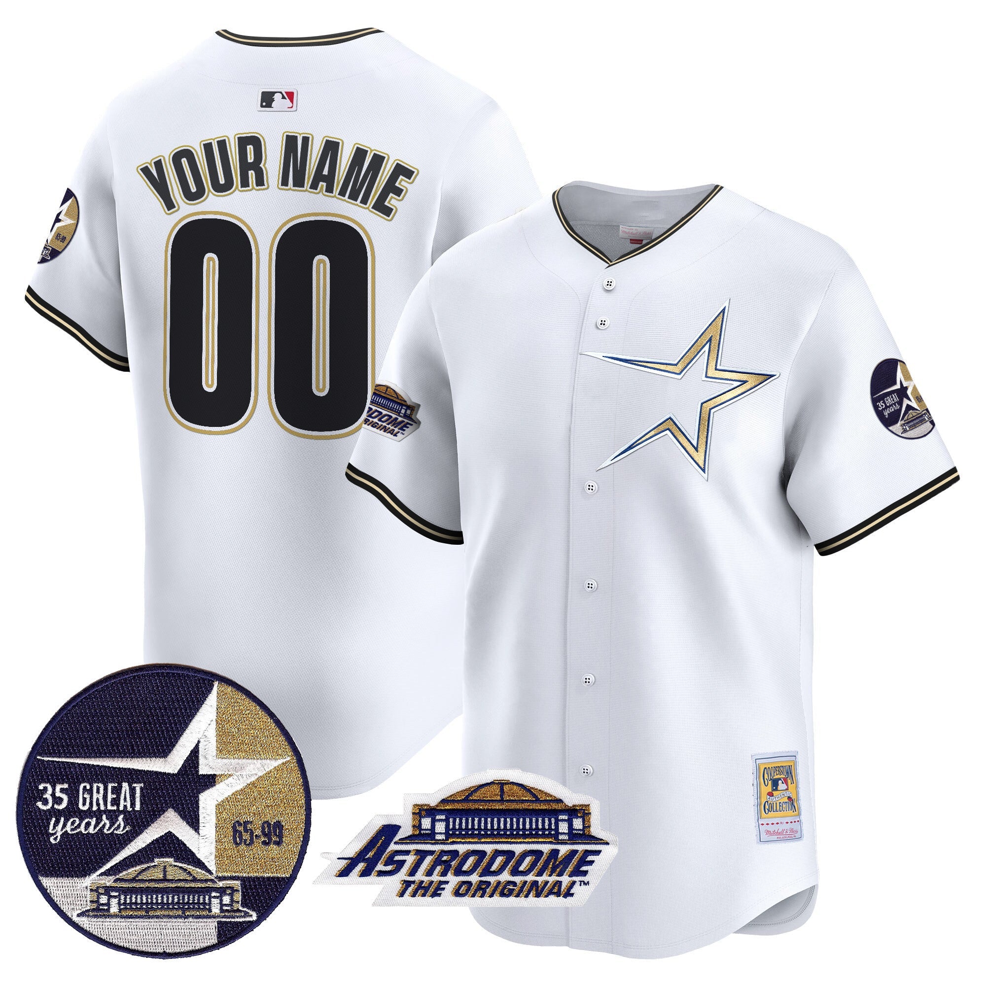 1999 Throwback 35th & Astrodome Patch Vapor Premier Limited Custom Jersey