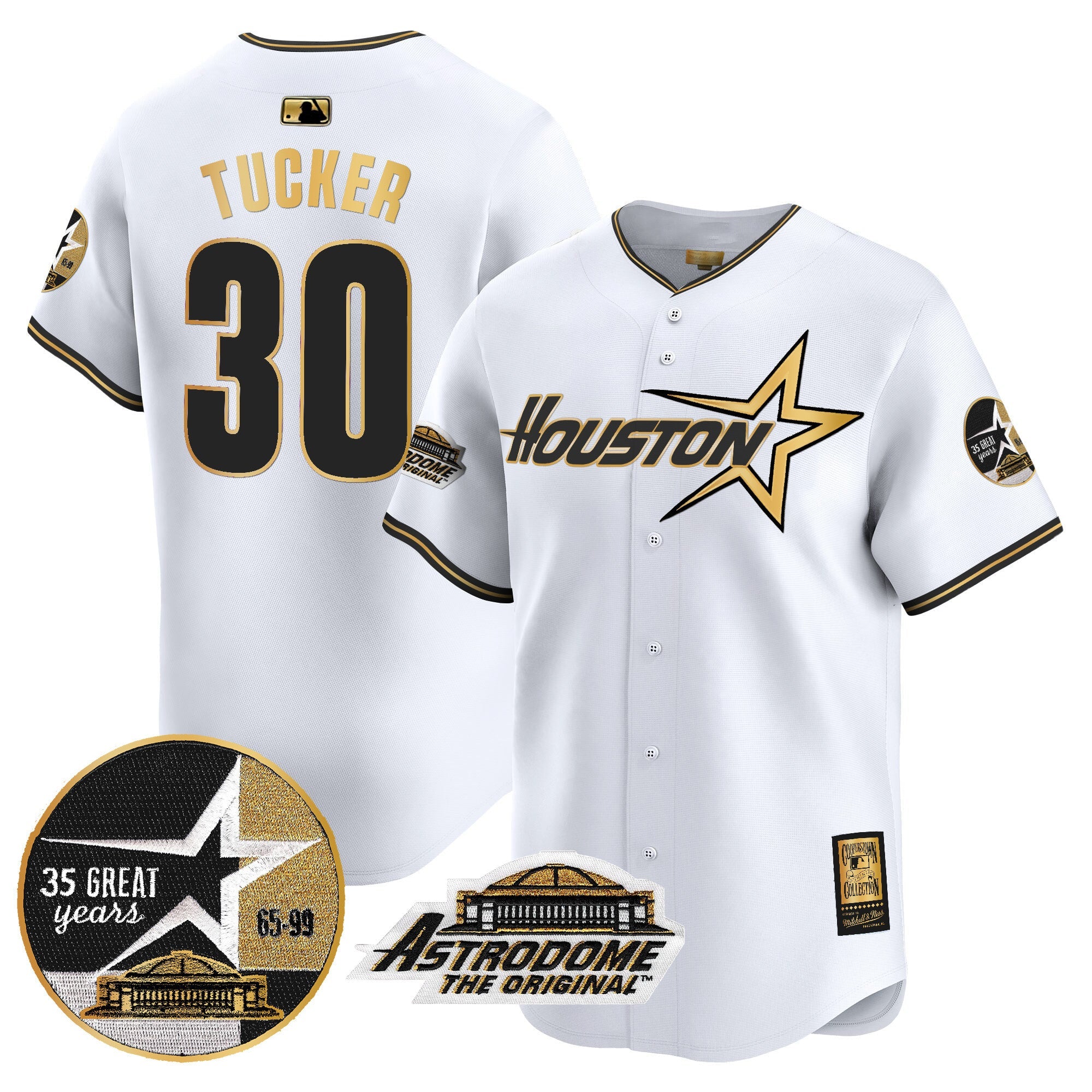 Men’s 1999 Throwback 35th & Astrodome Patch Vapor Premier Limited Jersey V2