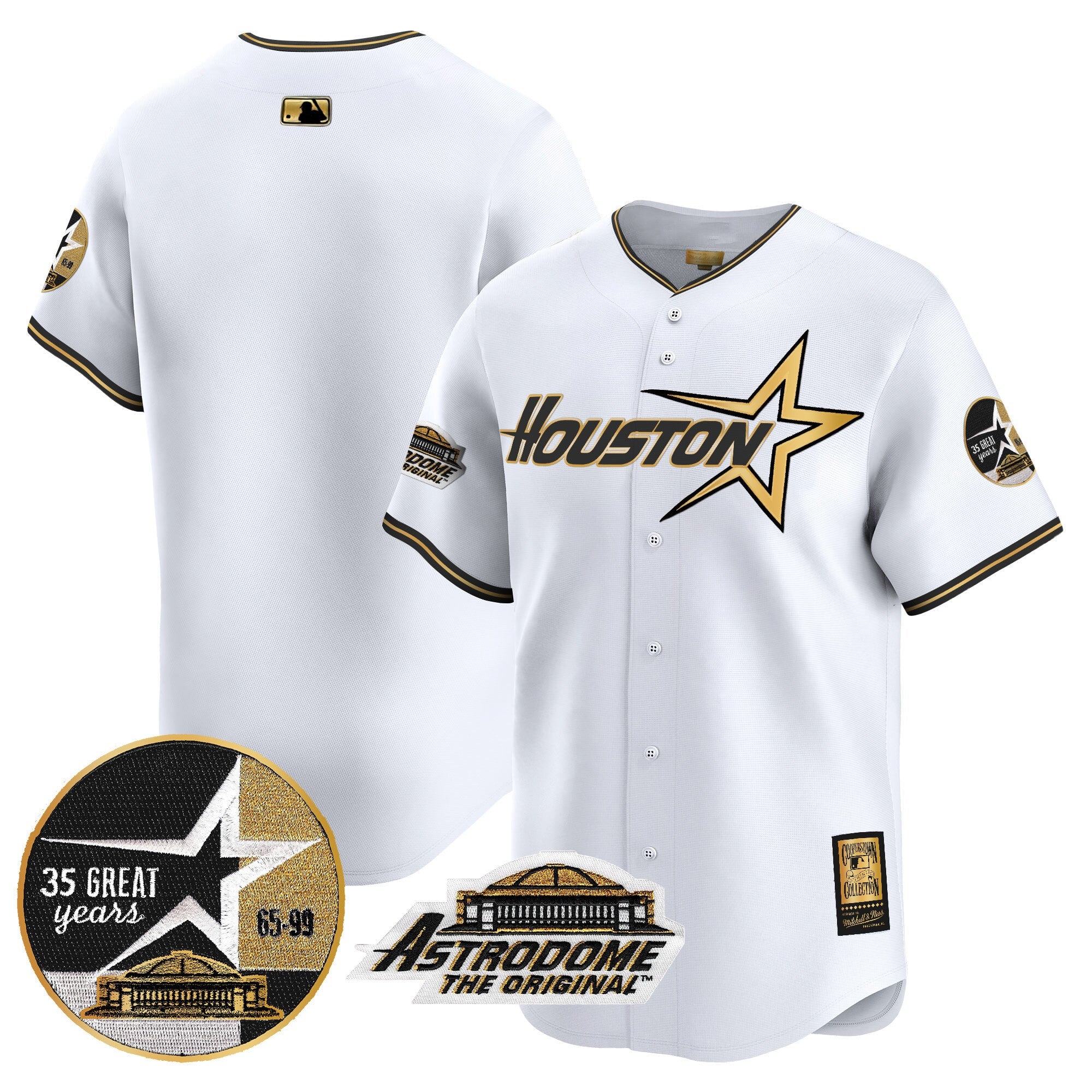 Men’s 1999 Throwback 35th & Astrodome Patch Vapor Premier Limited Jersey V2