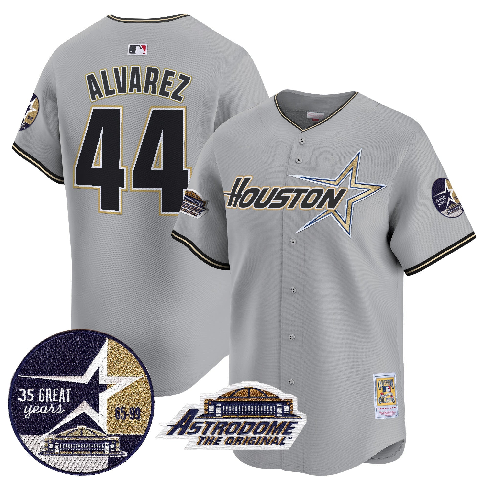 Men’s 1999 Throwback 35th & Astrodome Patch Vapor Premier Limited Jersey V2