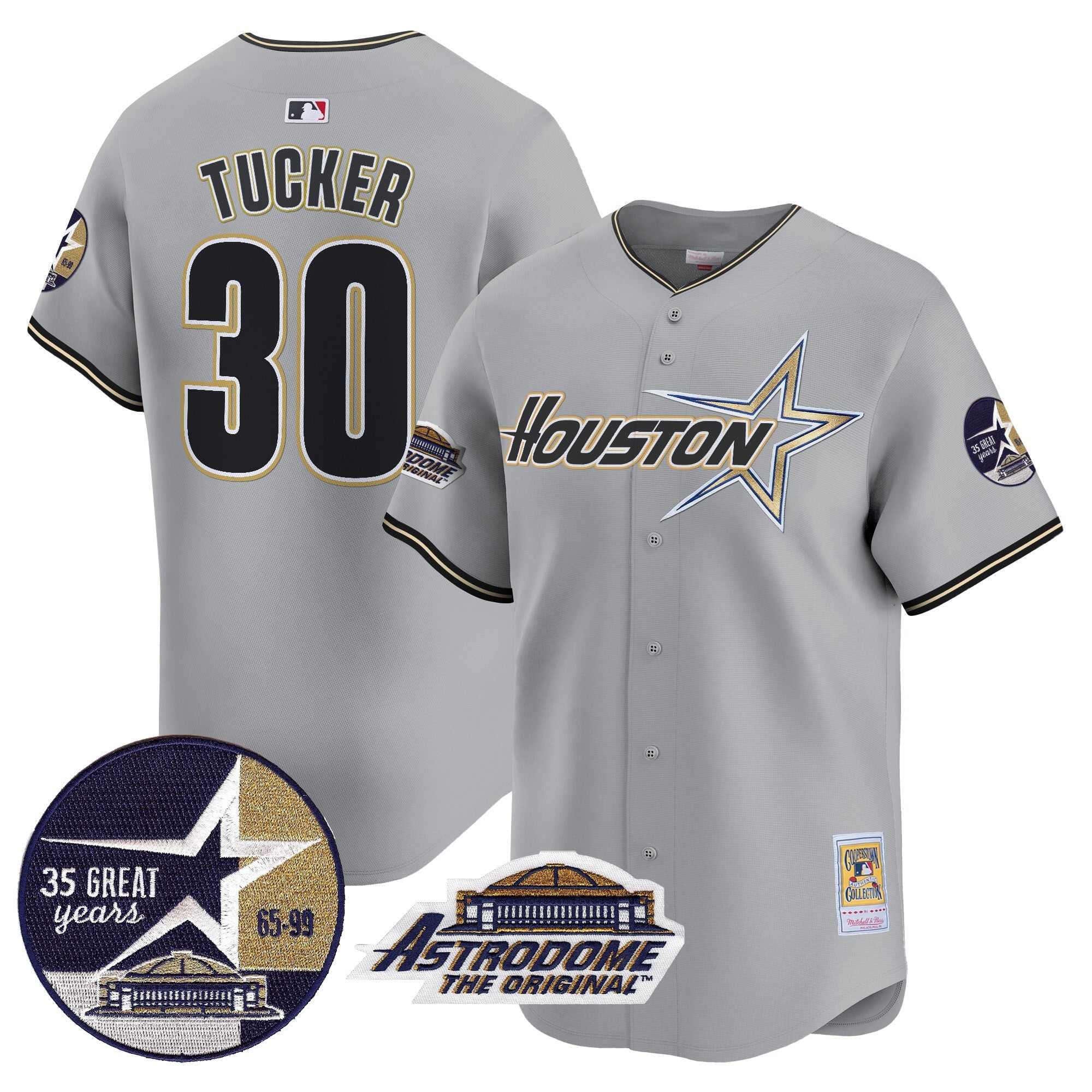Men’s 1999 Throwback 35th & Astrodome Patch Vapor Premier Limited Jersey V2