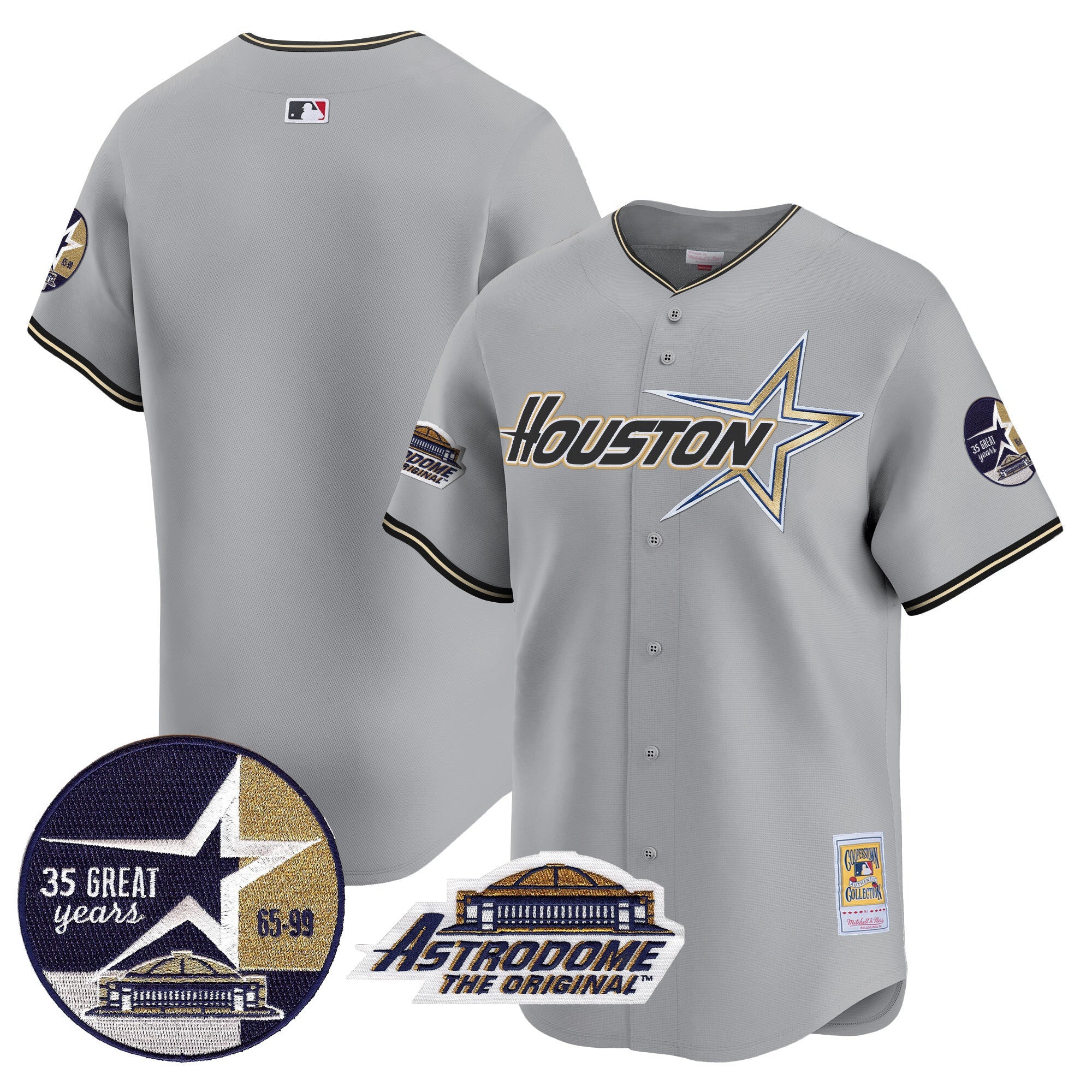 Men’s 1999 Throwback 35th & Astrodome Patch Vapor Premier Limited Jersey V2