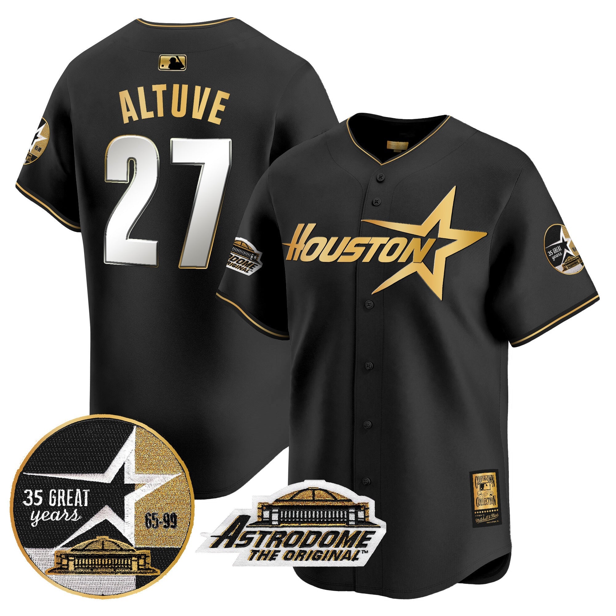 Men’s 1999 Throwback 35th & Astrodome Patch Vapor Premier Limited Jersey V2
