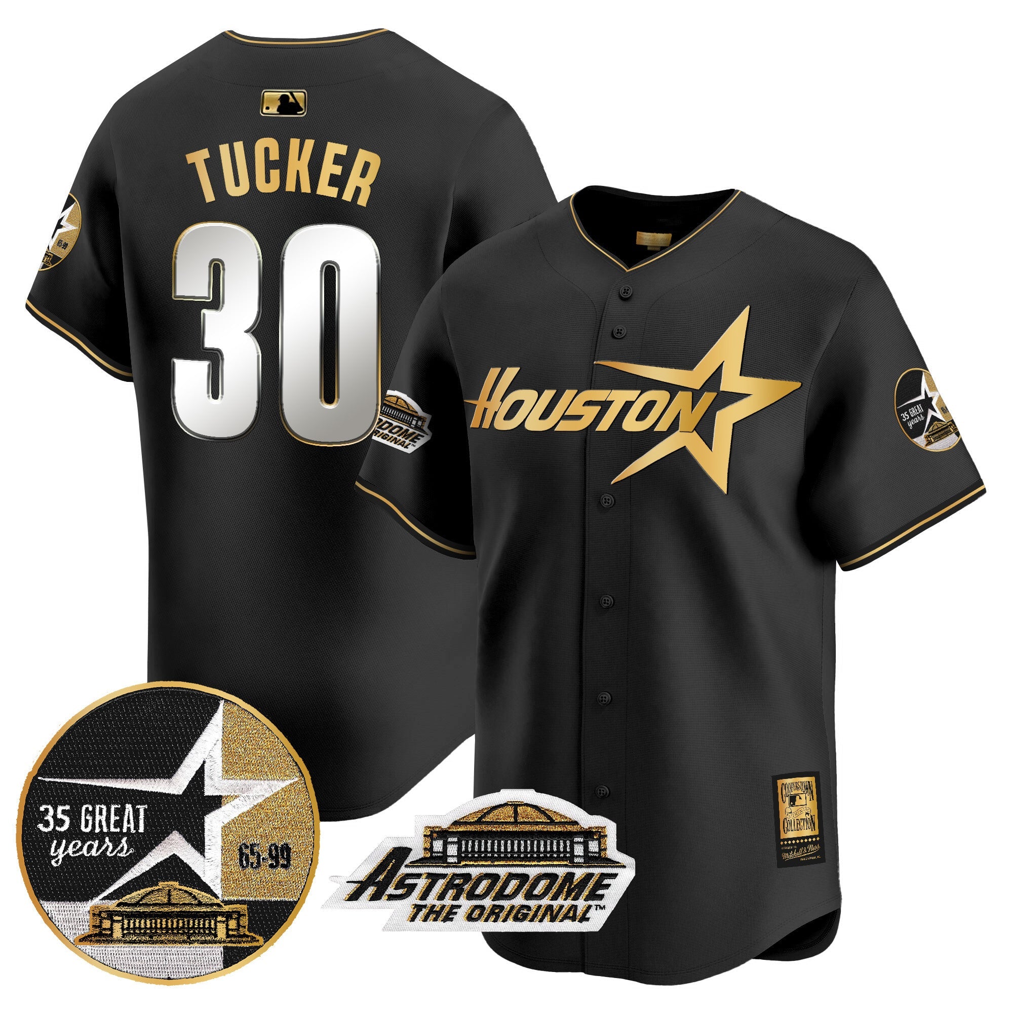 Men’s 1999 Throwback 35th & Astrodome Patch Vapor Premier Limited Jersey V2