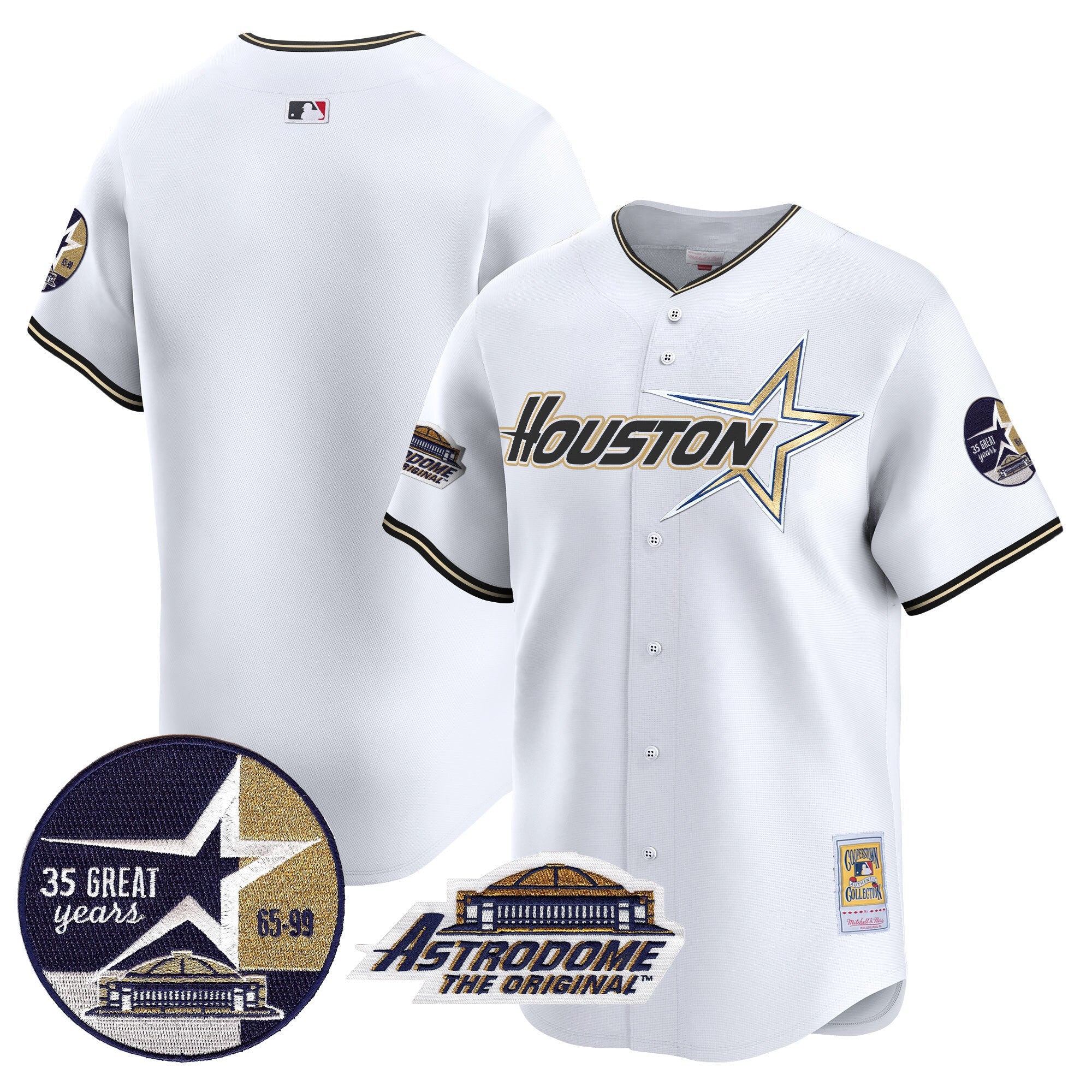 Men’s 1999 Throwback 35th & Astrodome Patch Vapor Premier Limited Jersey V2