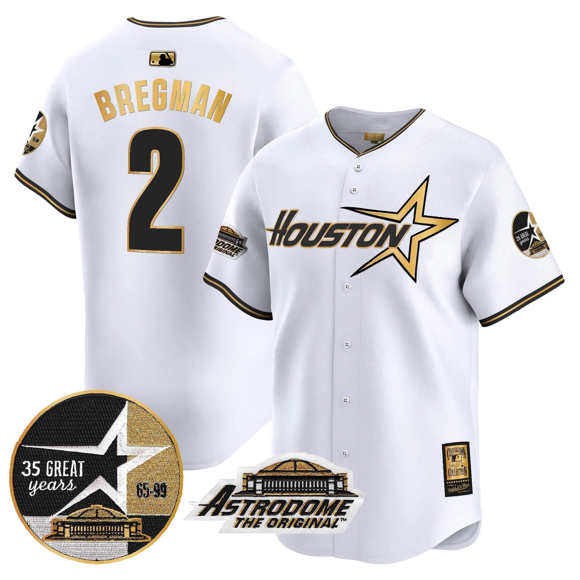 Men’s 1999 Throwback 35th & Astrodome Patch Vapor Premier Limited Jersey V2
