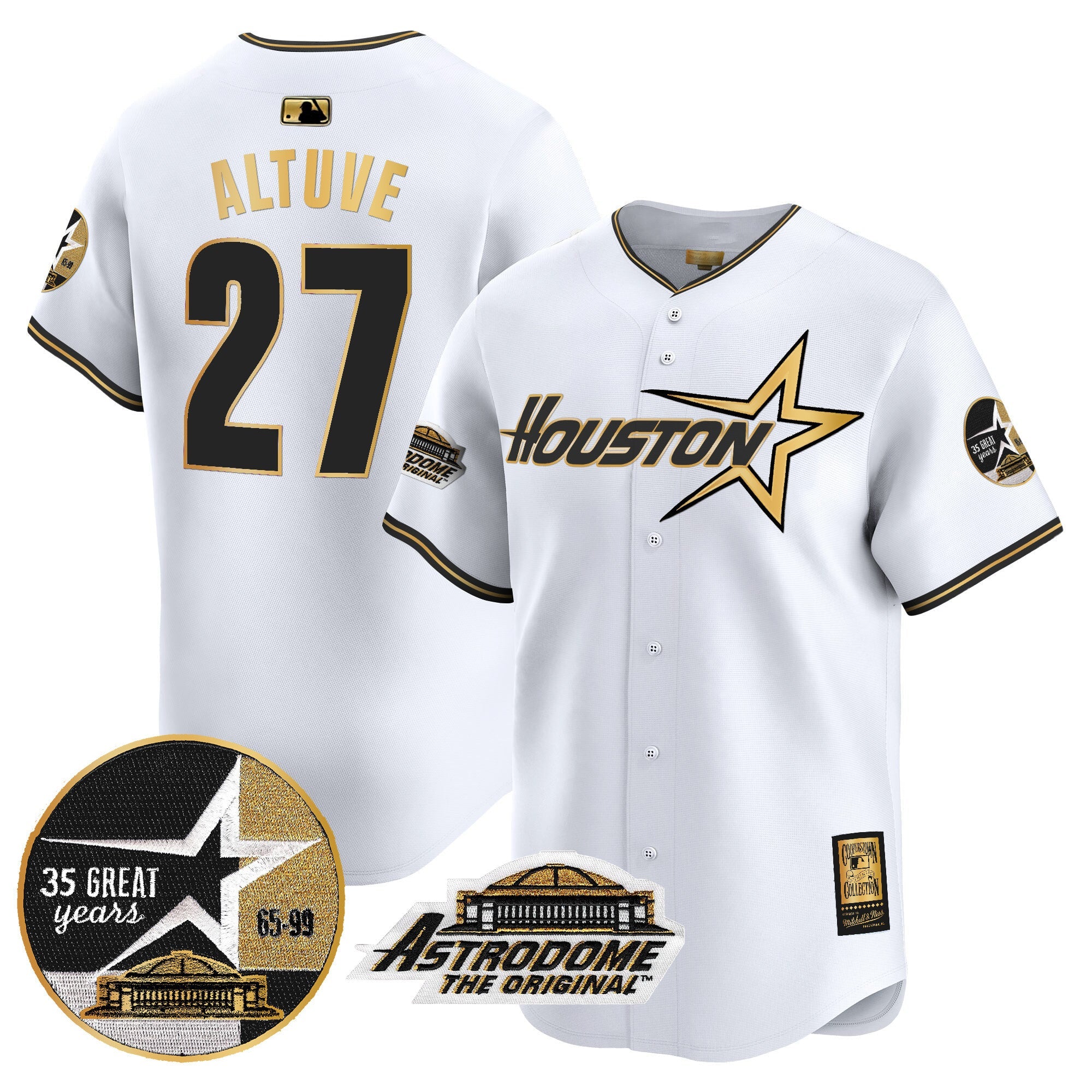 Men’s 1999 Throwback 35th & Astrodome Patch Vapor Premier Limited Jersey V2