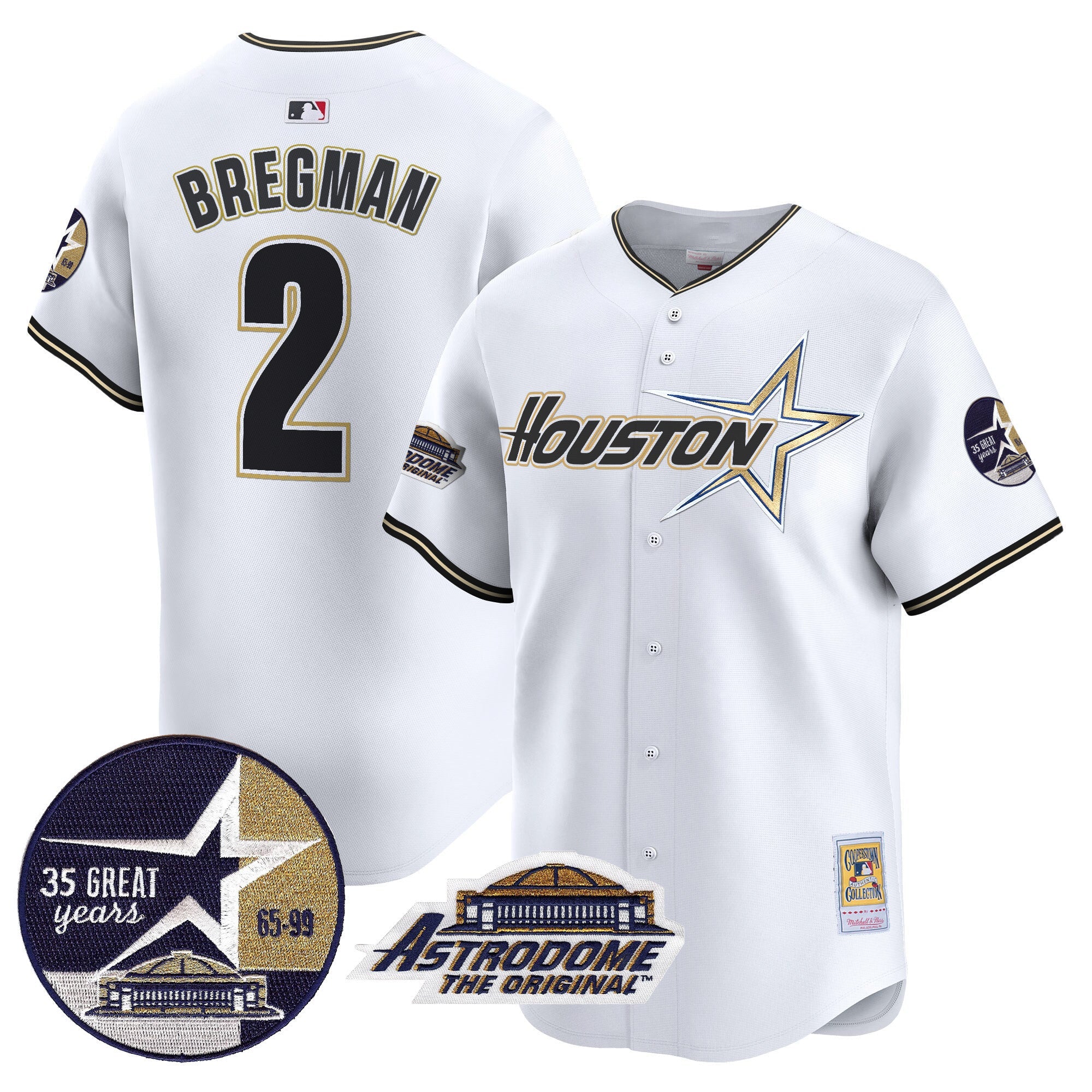 Men’s 1999 Throwback 35th & Astrodome Patch Vapor Premier Limited Jersey V2