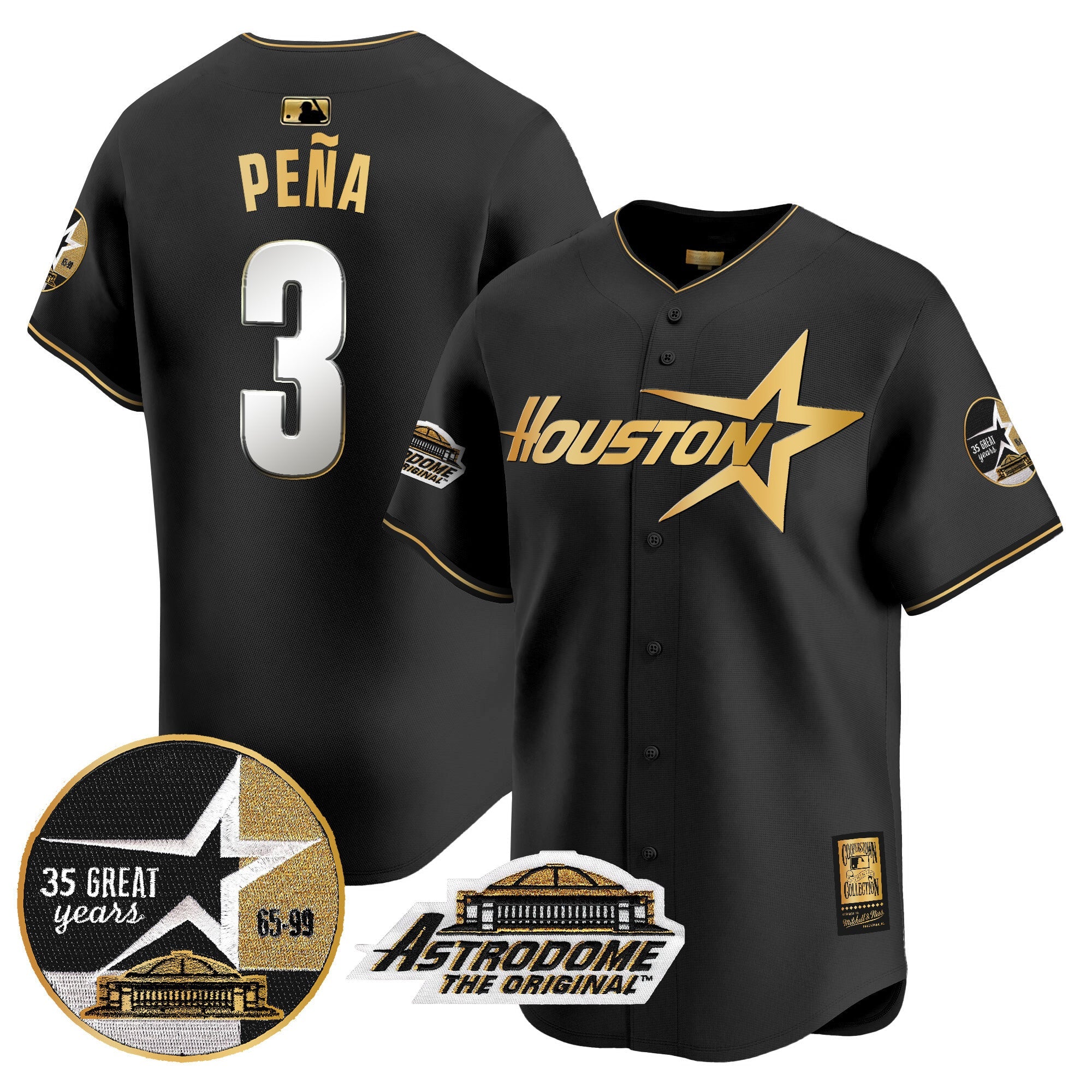 Men’s 1999 Throwback 35th & Astrodome Patch Vapor Premier Limited Jersey V2