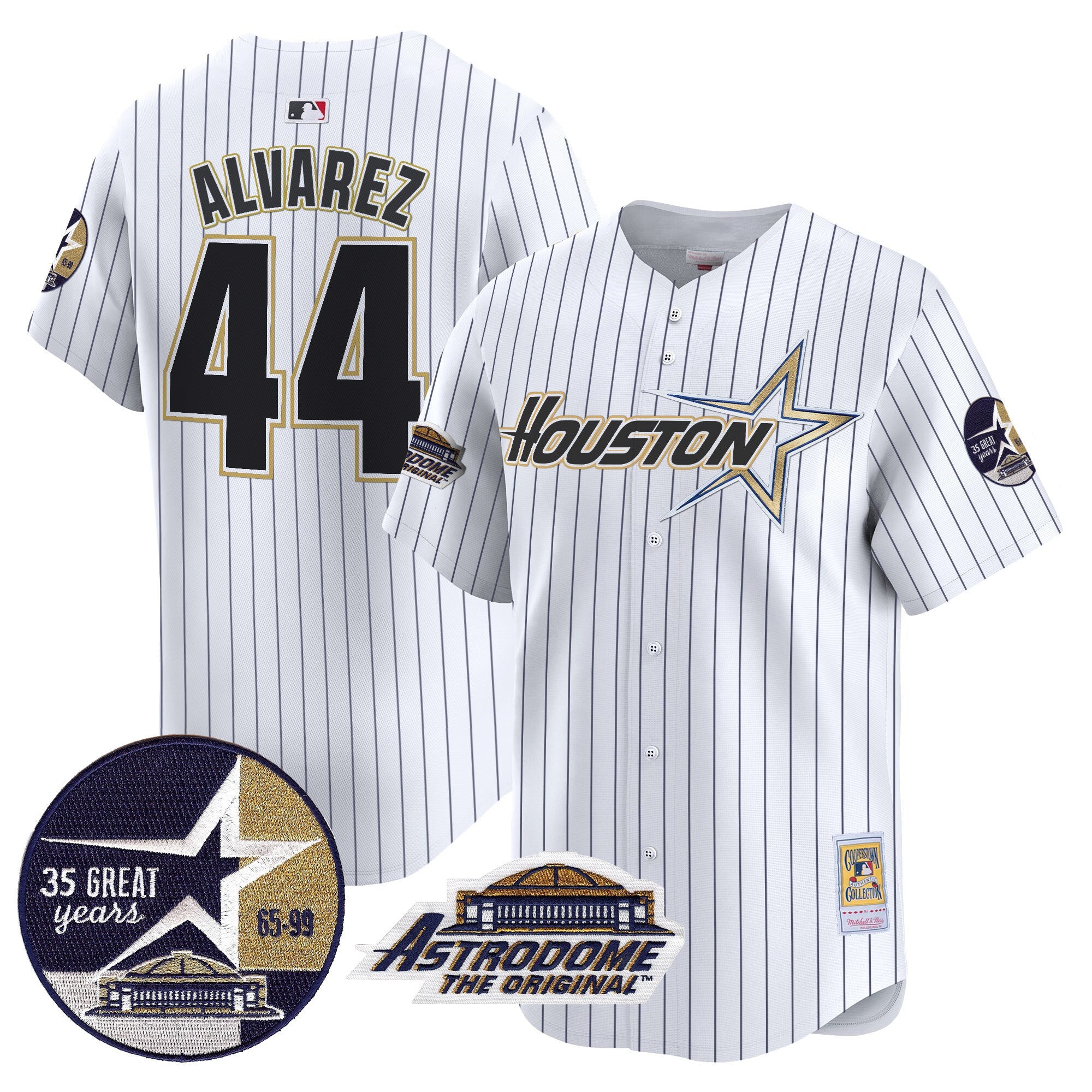 Men’s 1999 Throwback 35th & Astrodome Patch Vapor Premier Limited Jersey V2