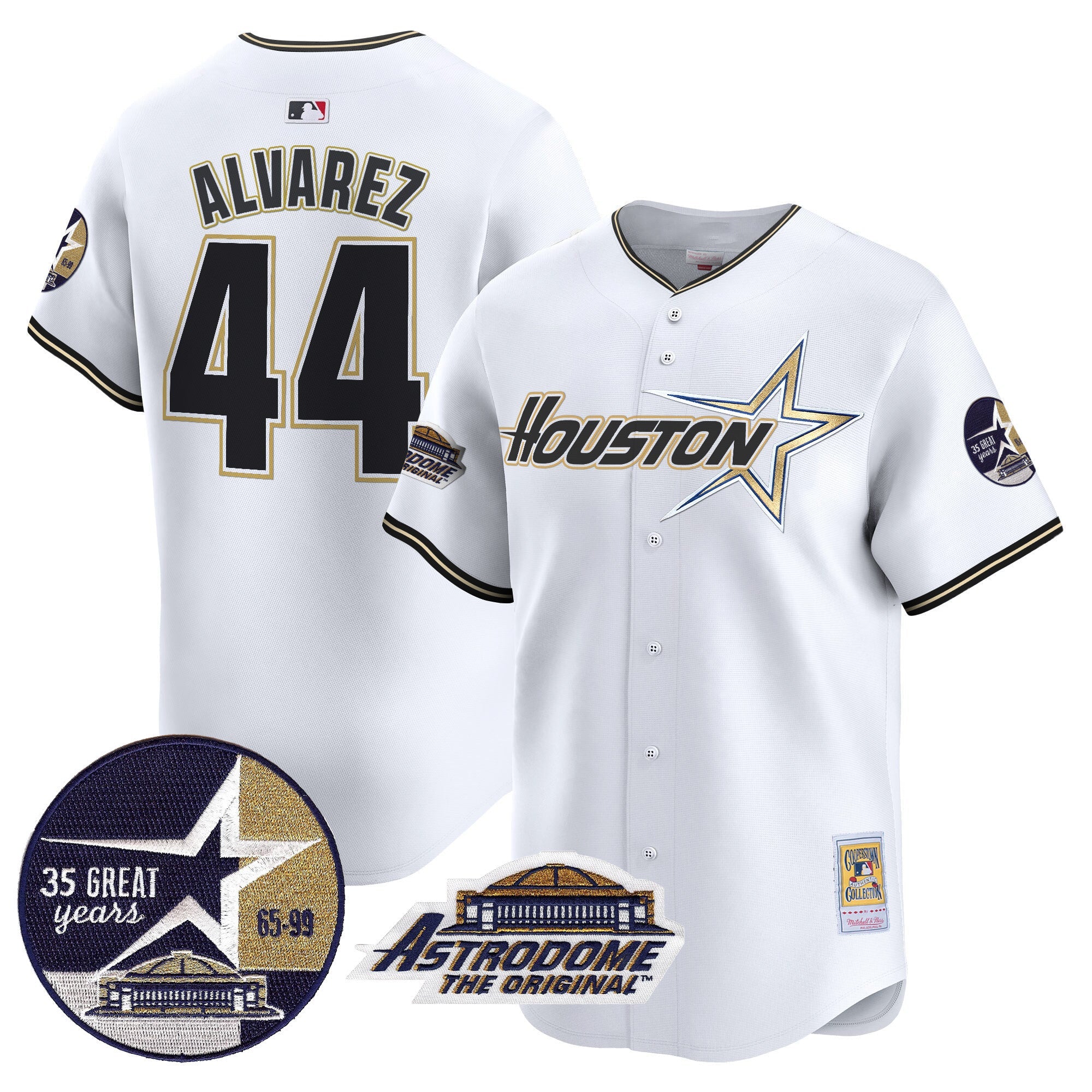Men’s 1999 Throwback 35th & Astrodome Patch Vapor Premier Limited Jersey V2