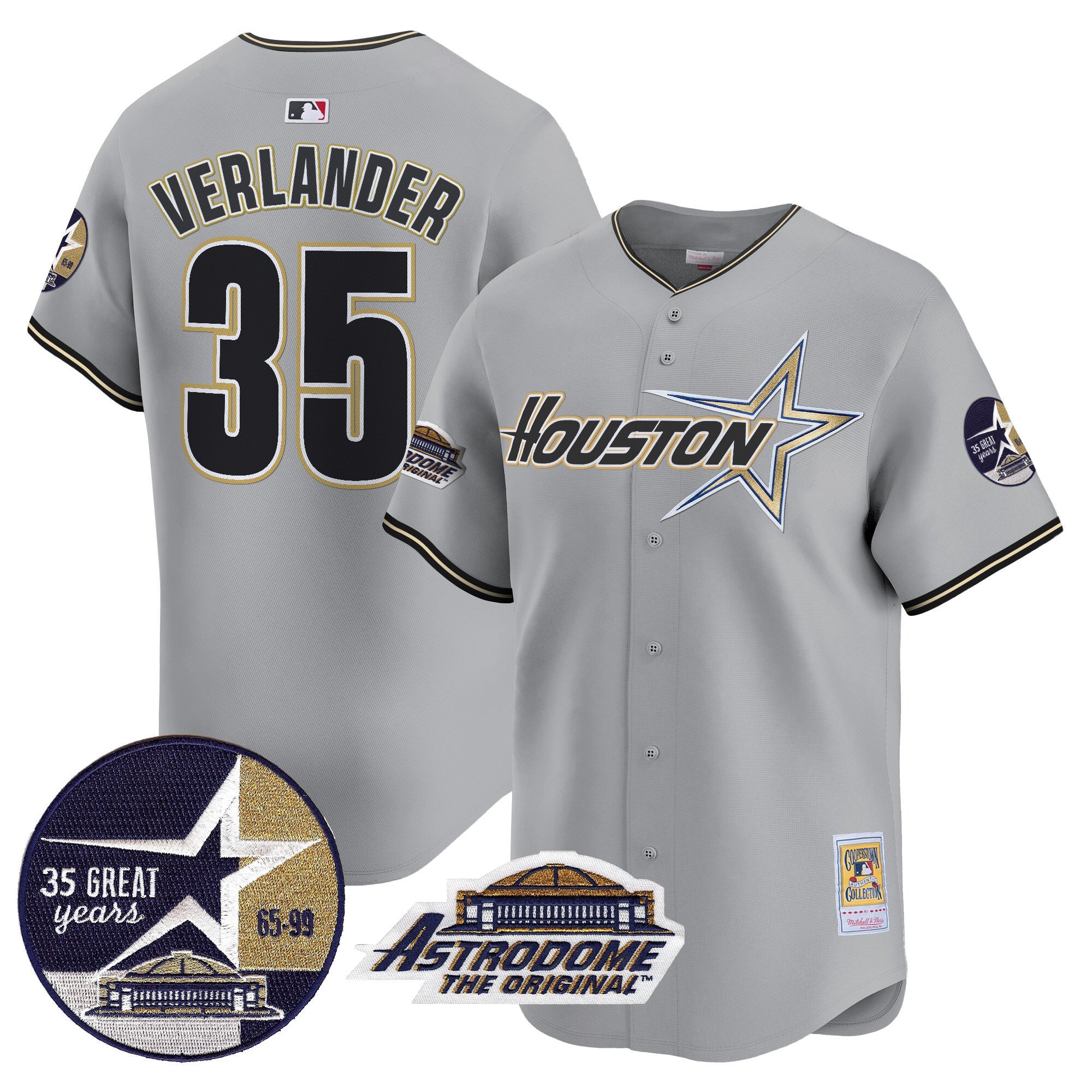 Men’s 1999 Throwback 35th & Astrodome Patch Vapor Premier Limited Jersey V2