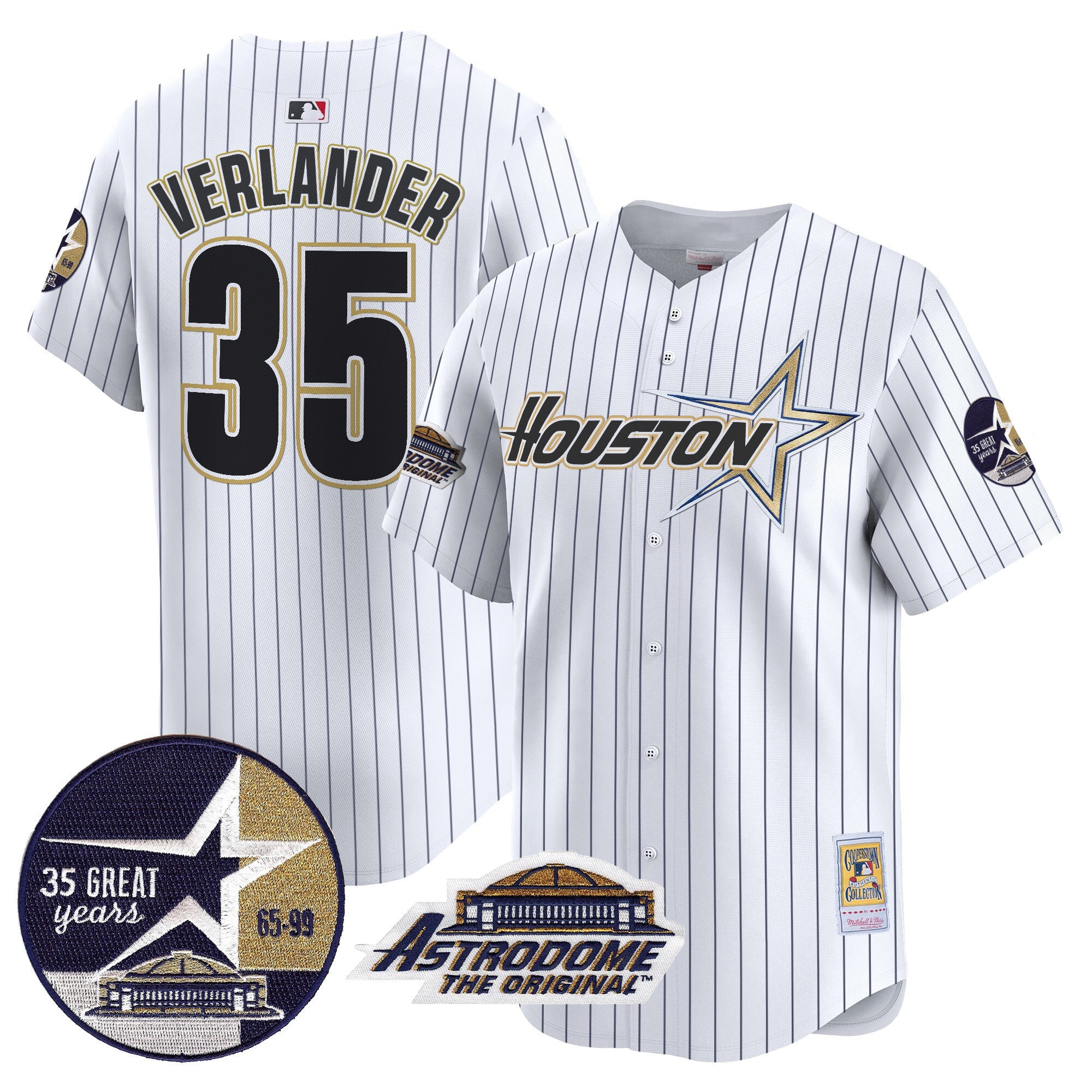 Men’s 1999 Throwback 35th & Astrodome Patch Vapor Premier Limited Jersey V2