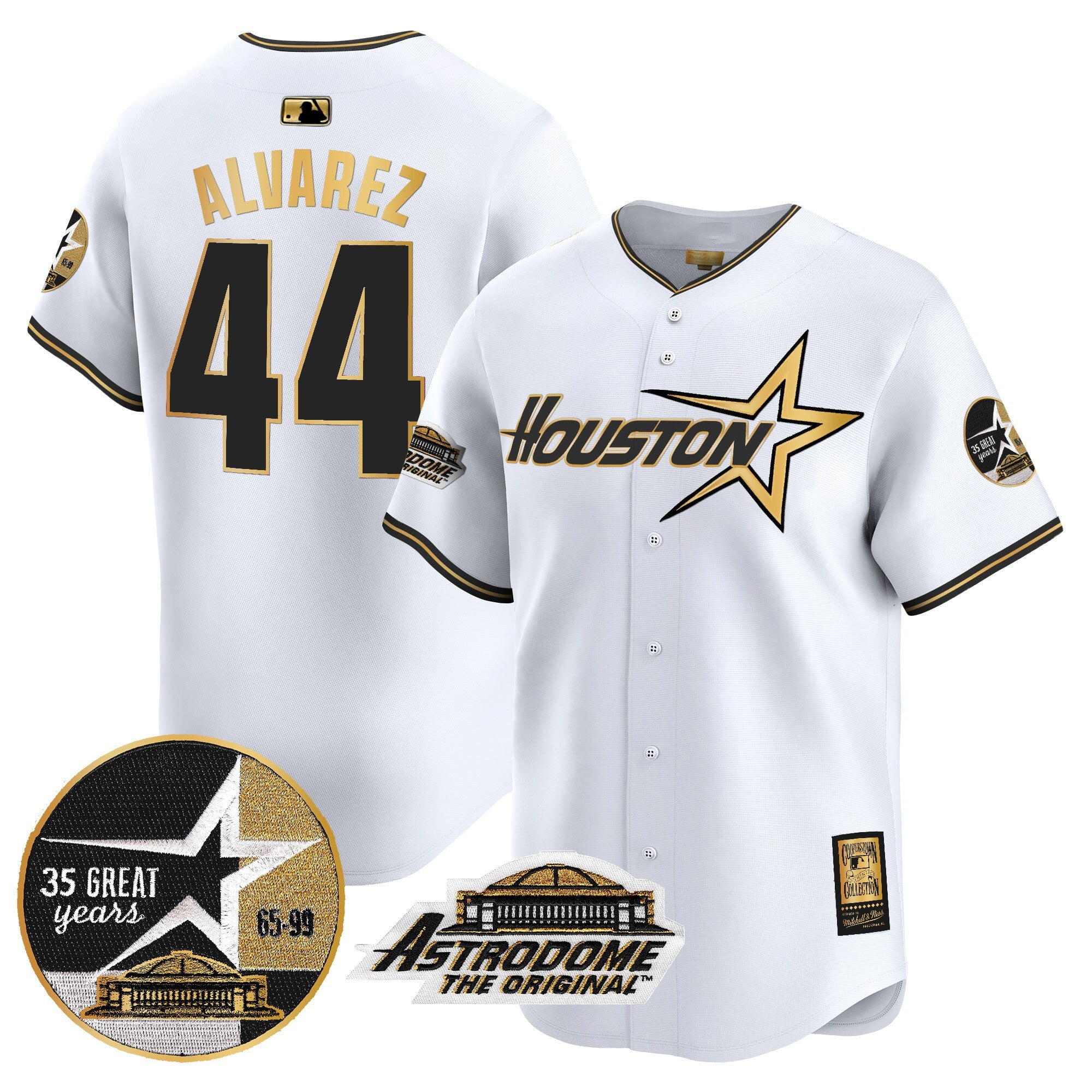 Men’s 1999 Throwback 35th & Astrodome Patch Vapor Premier Limited Jersey V2