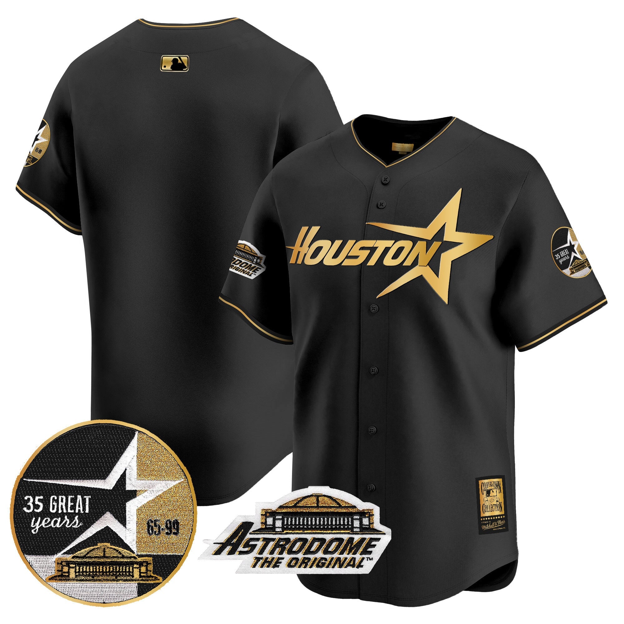 Men’s 1999 Throwback 35th & Astrodome Patch Vapor Premier Limited Jersey V2
