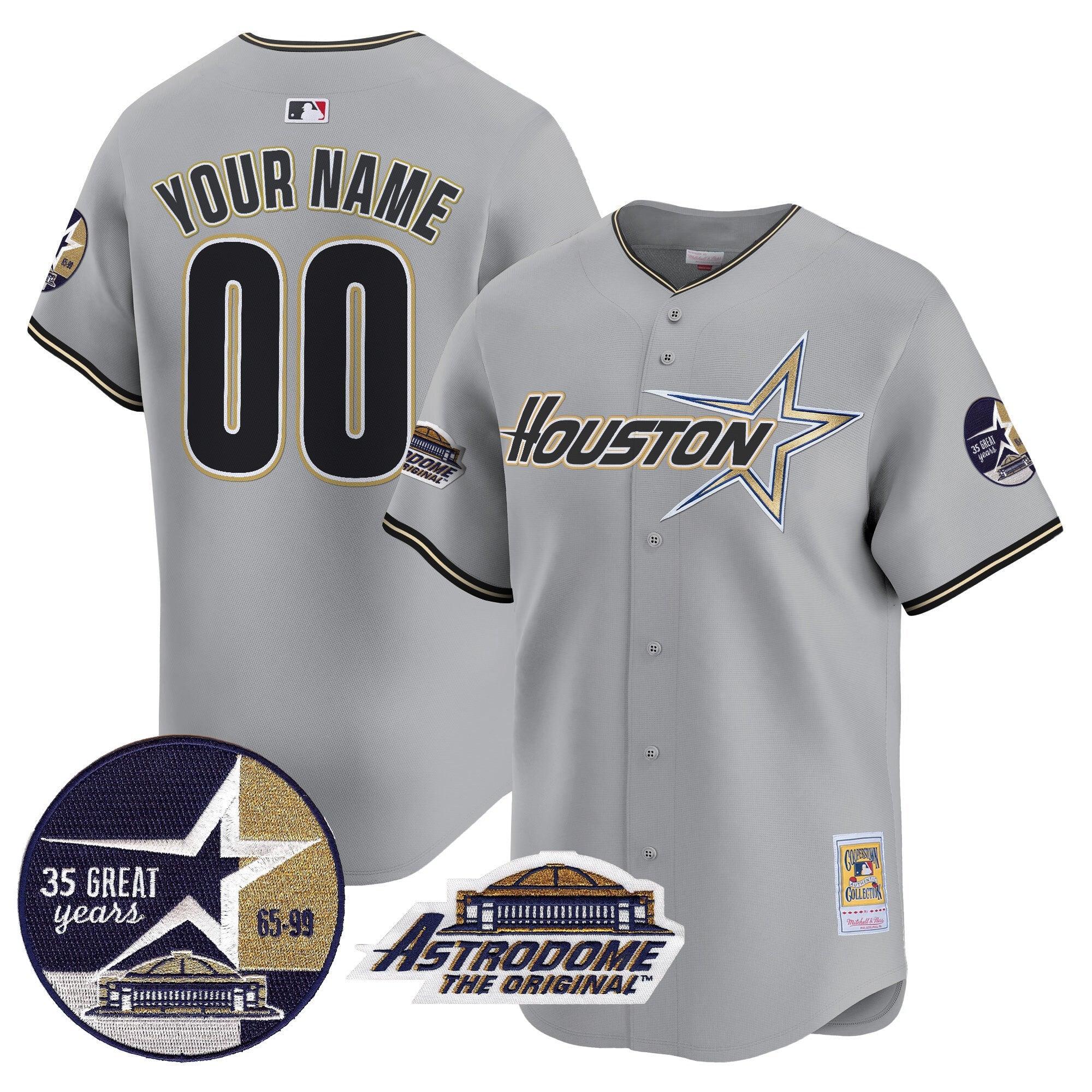1999 Throwback 35th & Astrodome Patch Vapor Premier Limited Custom Jersey V2