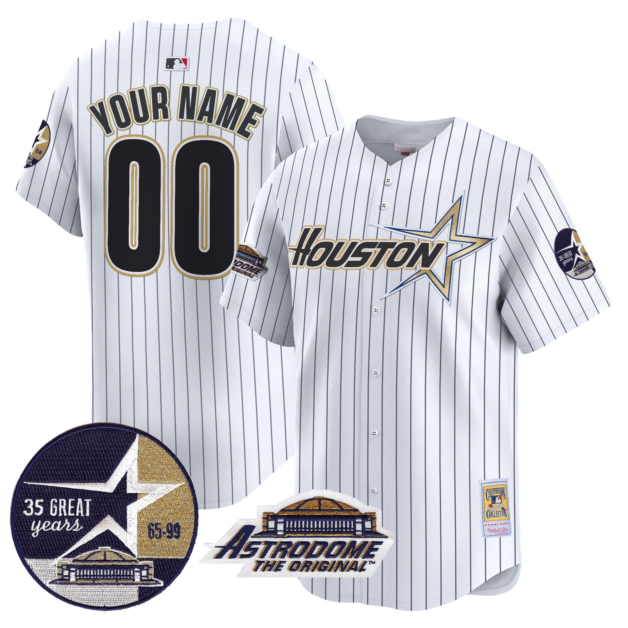 1999 Throwback 35th & Astrodome Patch Vapor Premier Limited Custom Jersey V2