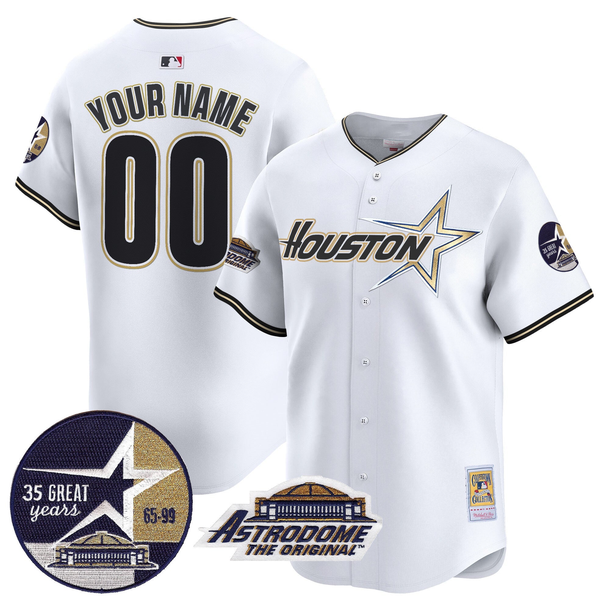1999 Throwback 35th & Astrodome Patch Vapor Premier Limited Custom Jersey V2